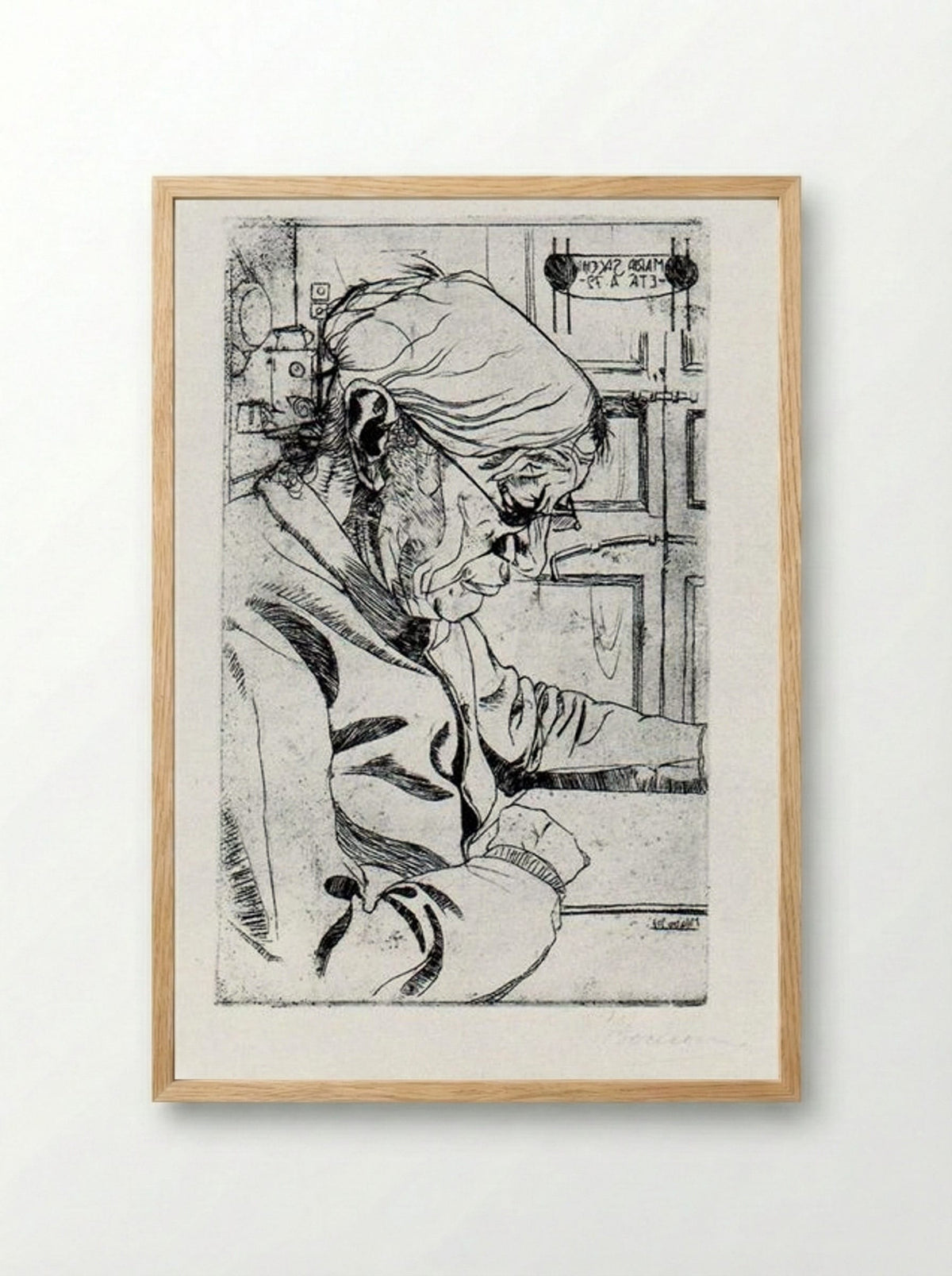María Sacchi Reading - Umberto Boccioni - Framed Print Wood