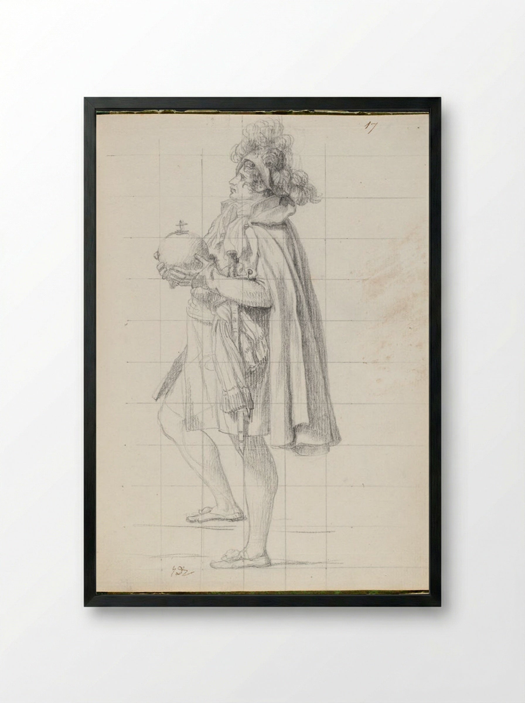 Maréchal Berthier, Prince de Neuchâtel - Jacques-Louis David - Framed Print Black