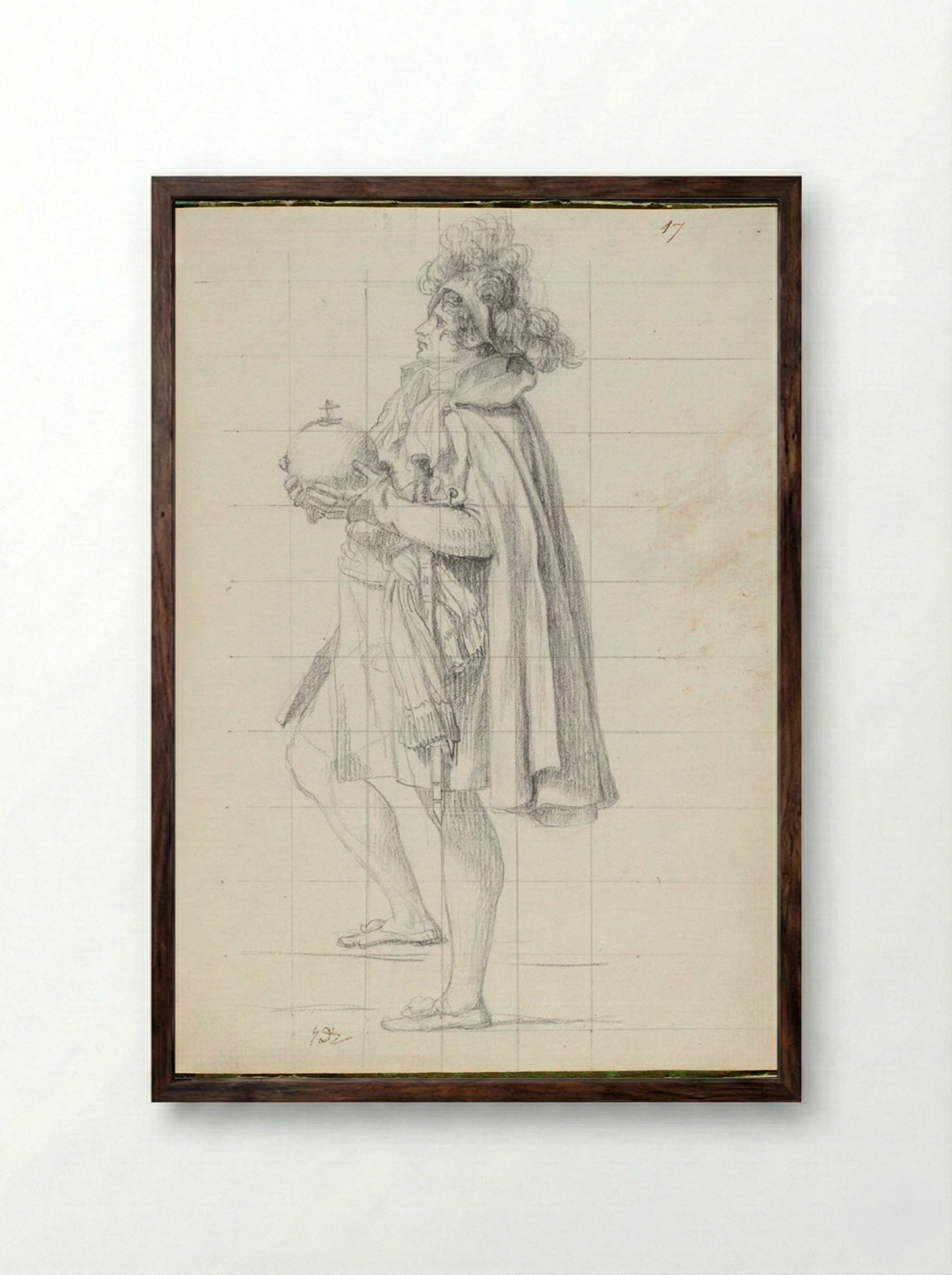 Maréchal Berthier, Prince de Neuchâtel - Jacques-Louis David - Framed Print Dark Wood