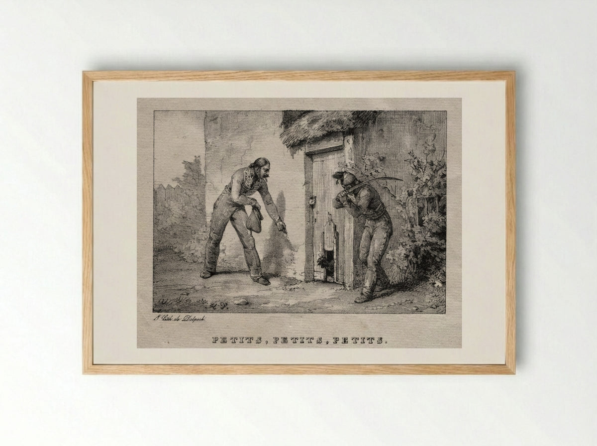 Marauders (Maraudeurs. Petits! Petits! Petits!) - Horace Vernet - Framed Print Wood