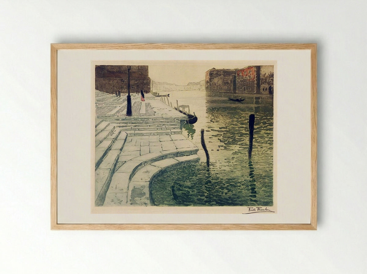 Marble Steps - Frits Thaulow - Framed Print Wood
