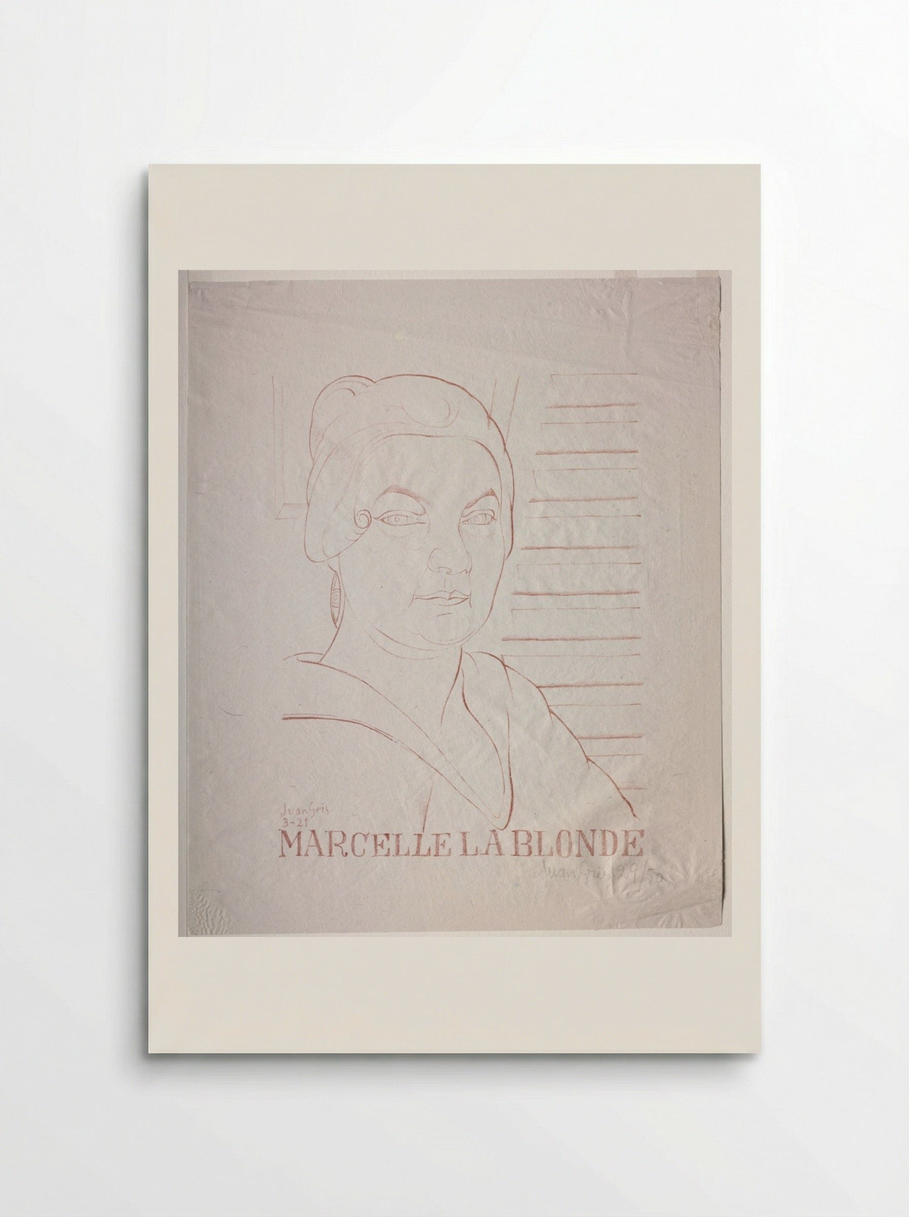 Marcelle la Blonde - Juan Gris - Poster
