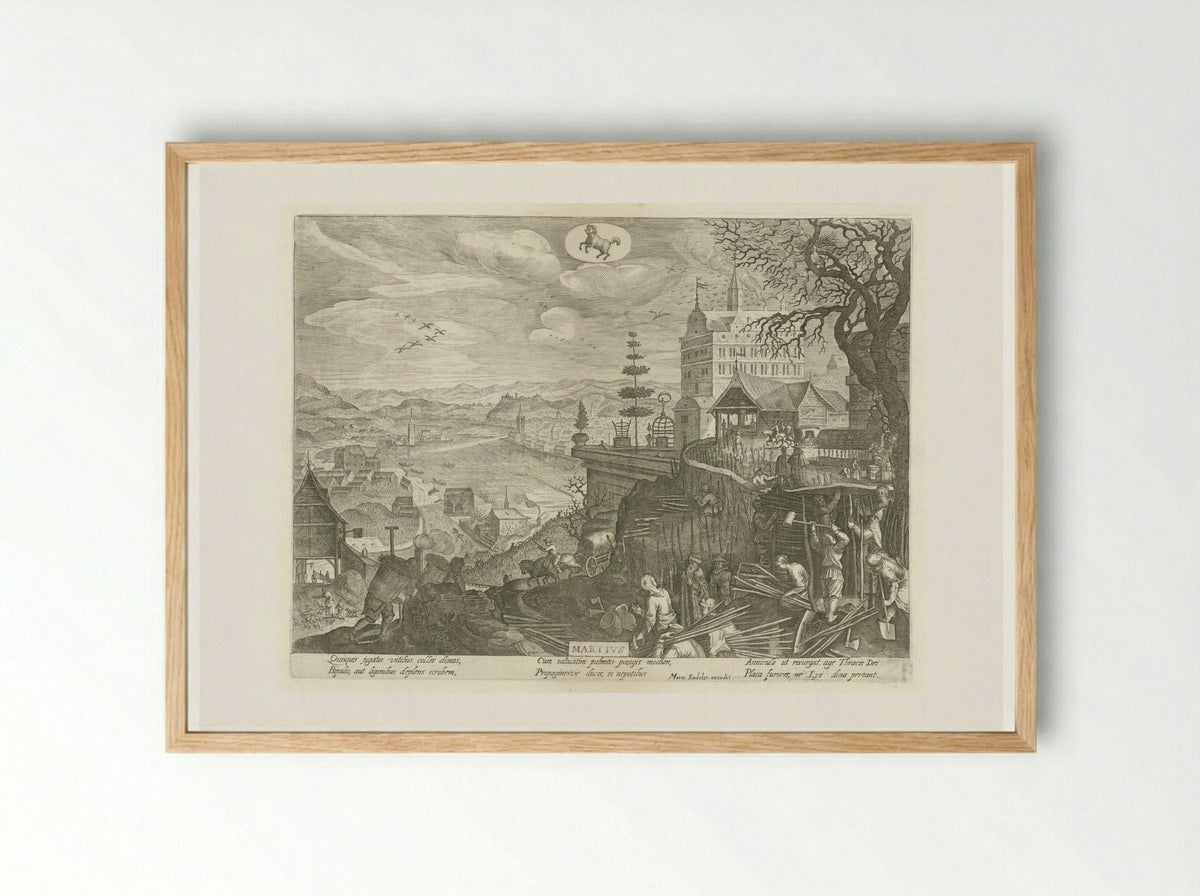 March (Martius) - Aegidius Sadeler II - Framed Print Wood