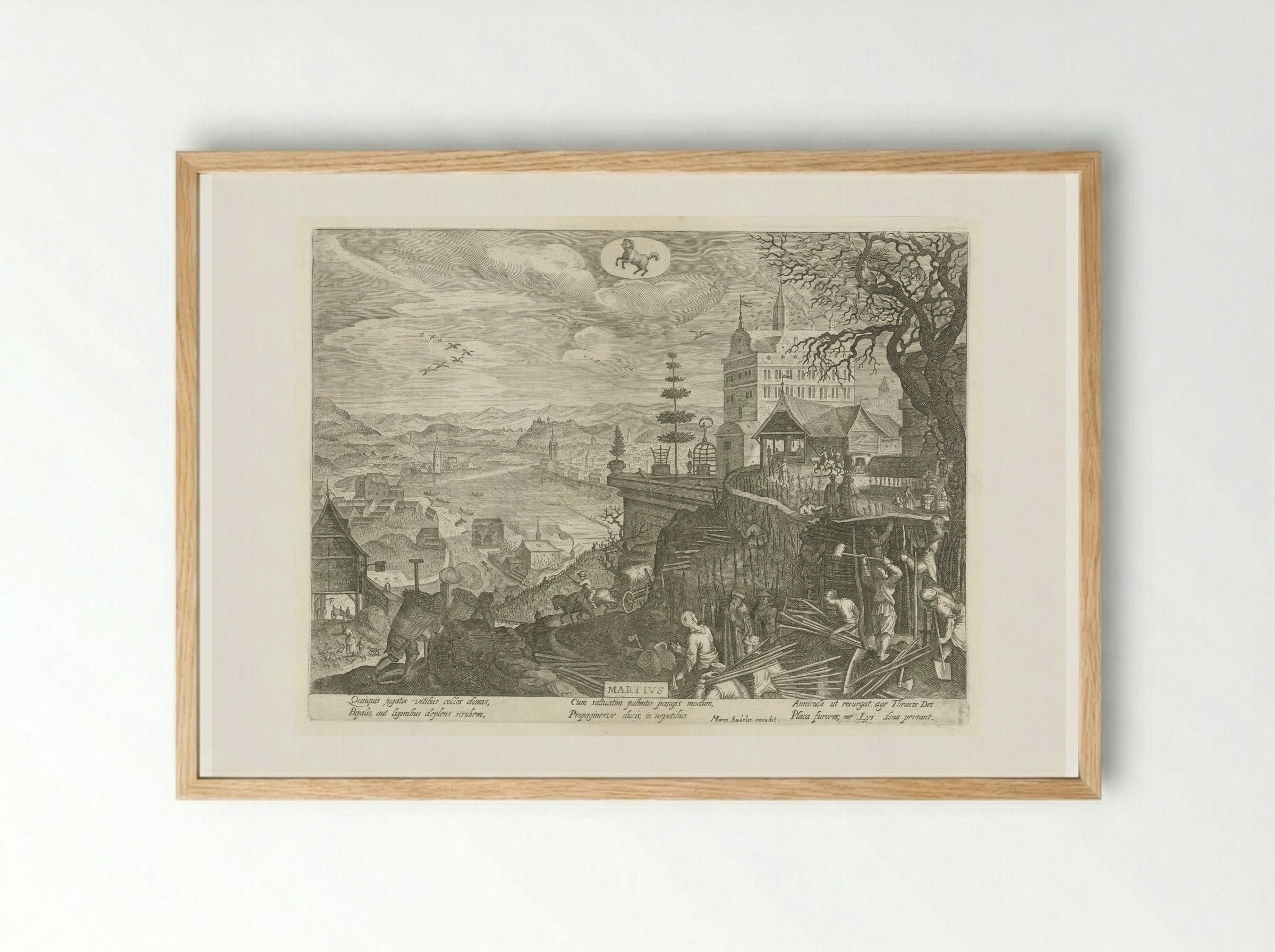 March (Martius) - Aegidius Sadeler II - Framed Print Wood
