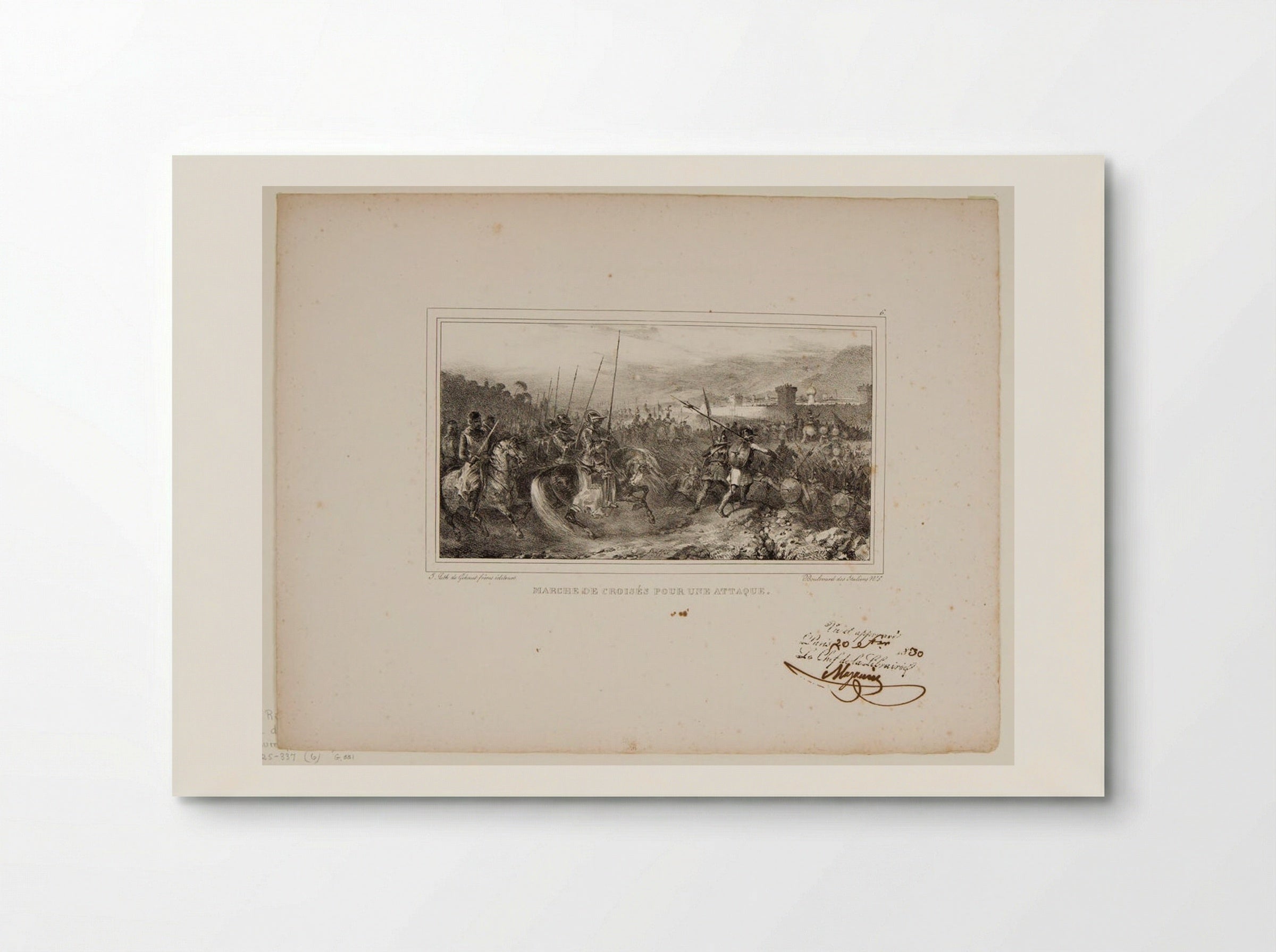 March of the Crusaders for an Attack - Denis-Auguste-Marie Raffet - Poster