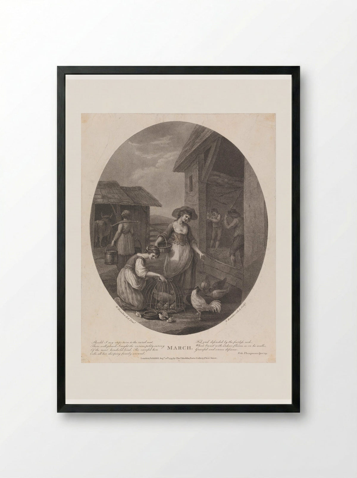 March - Francesco Bartolozzi - Framed Print Black