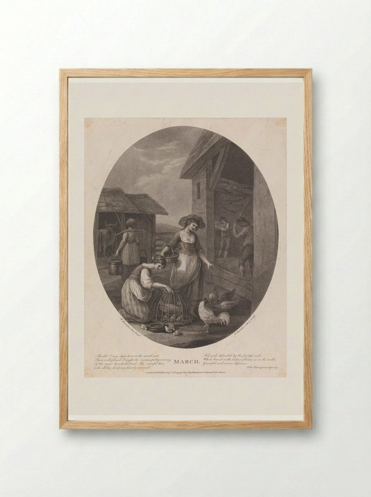 March - Francesco Bartolozzi - Framed Print Wood