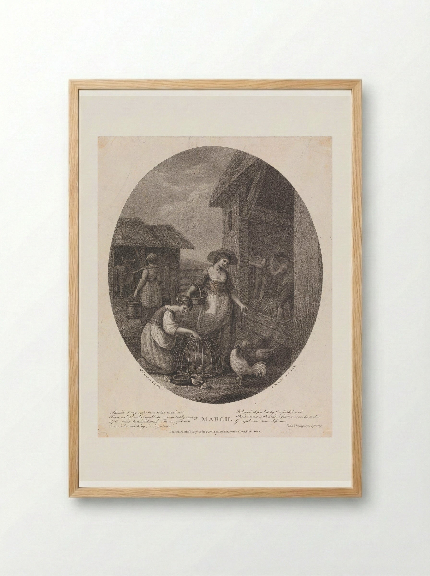 March - Francesco Bartolozzi - Framed Print Wood