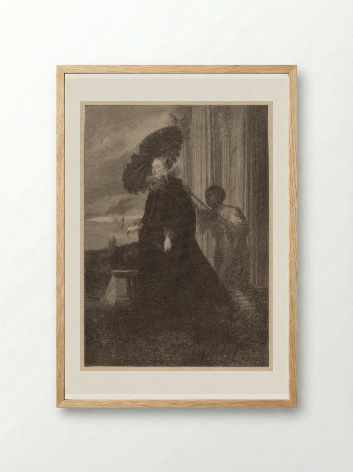 Marchesa Elena Grimaldi, Wife of Marchese Nicola Cattaneo - Timothy Cole - Framed Print Wood