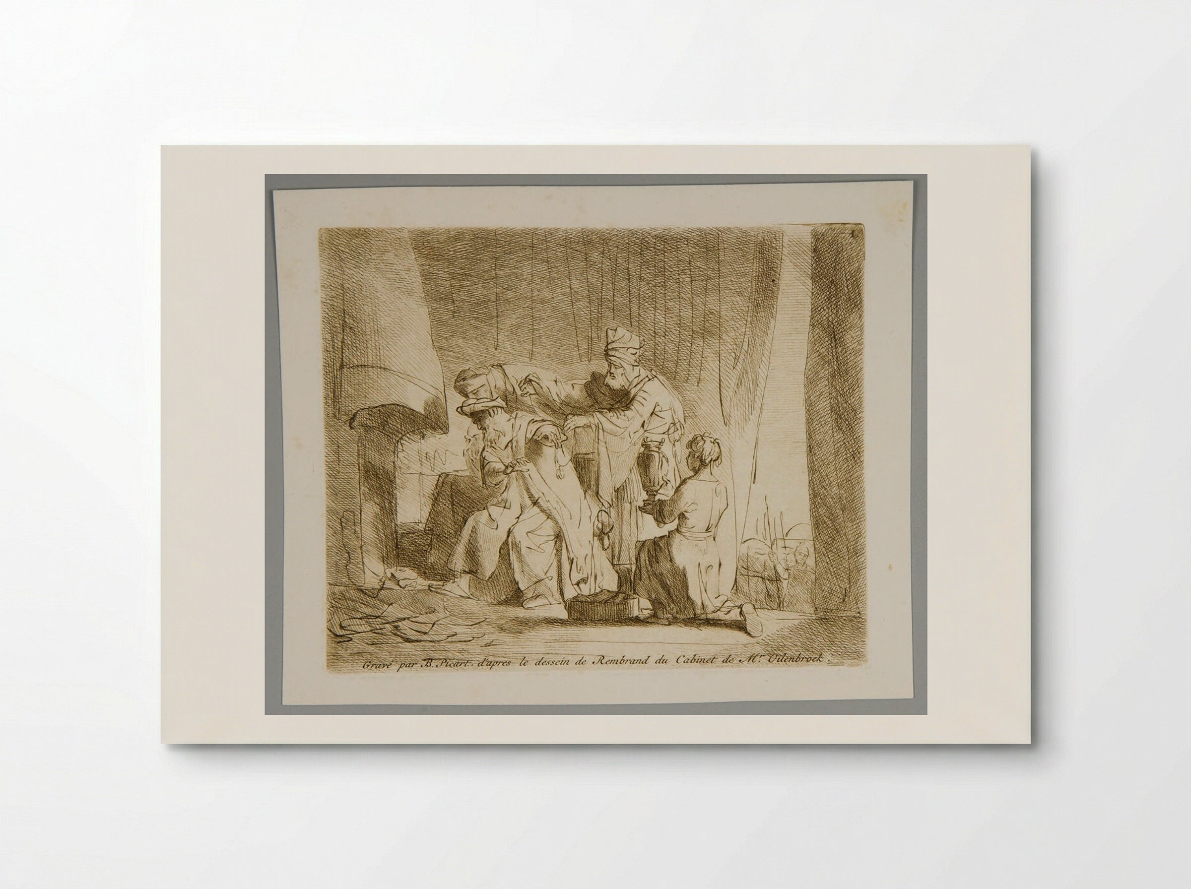 Marcus Curius Dentatus Refusing the Gifts of the Samnites - Bernard Picart - Poster