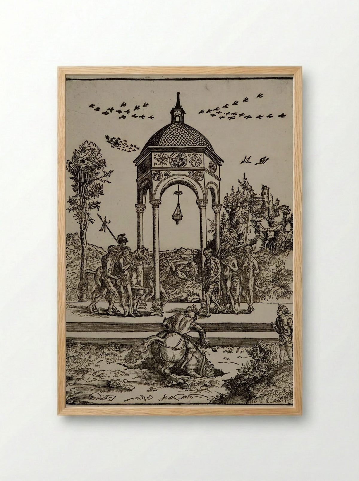 Marcus Curtius - Lucas Cranach the Elder - Framed Print Wood