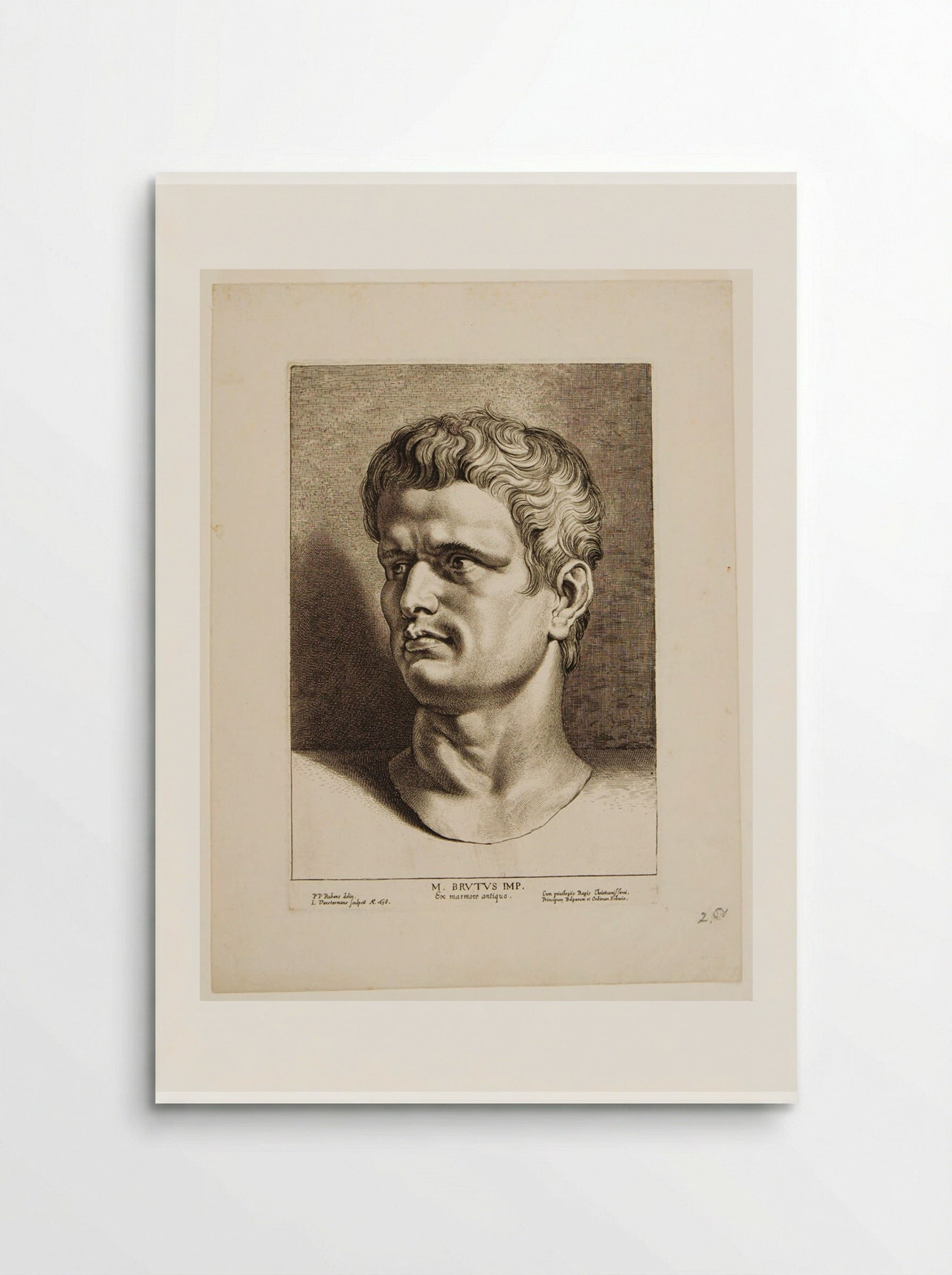 Marcus Junius Brutus - Lucas Vorsterman I - Poster