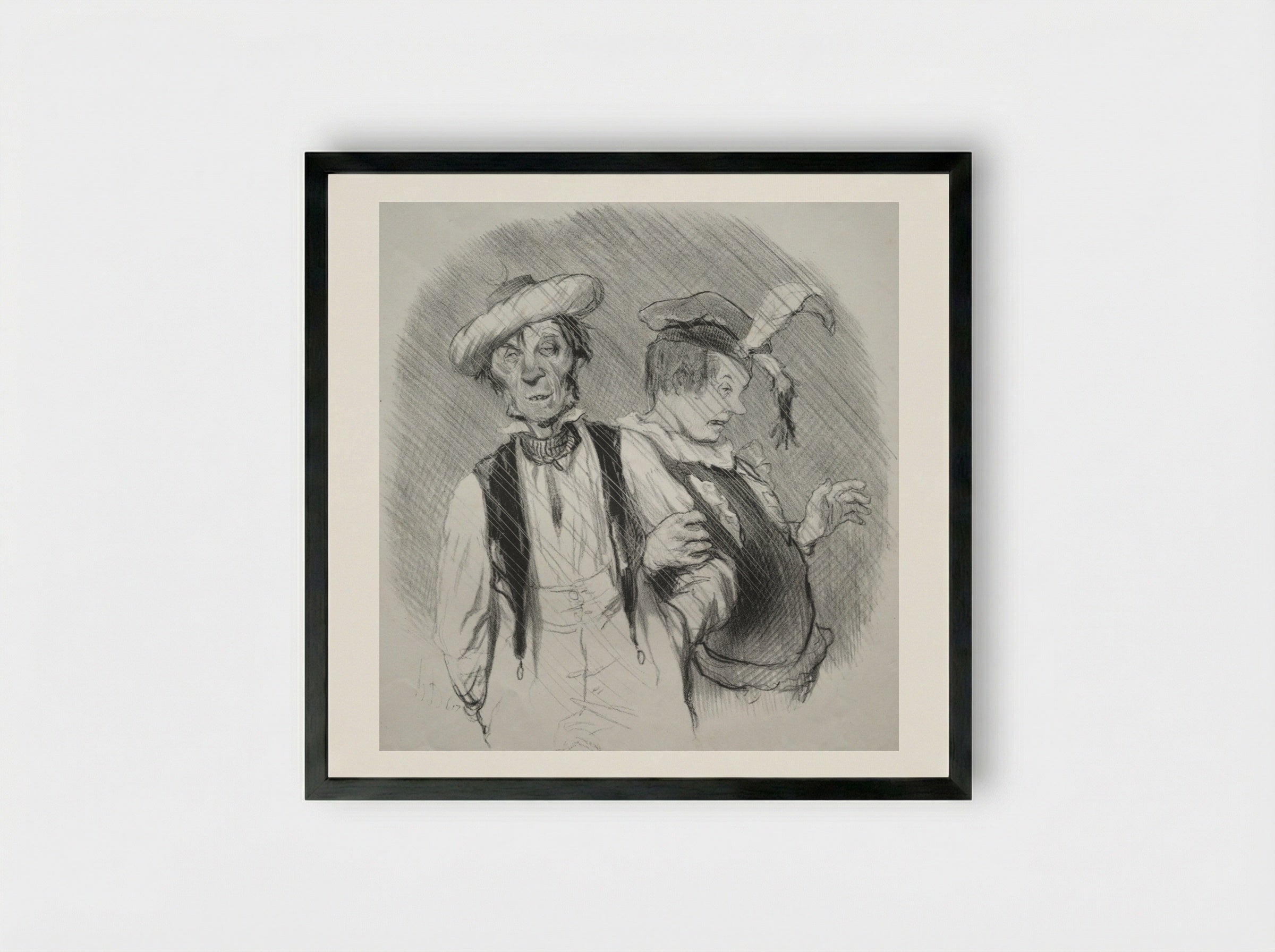 Mardi Gras - Honoré Daumier - Framed Print Black