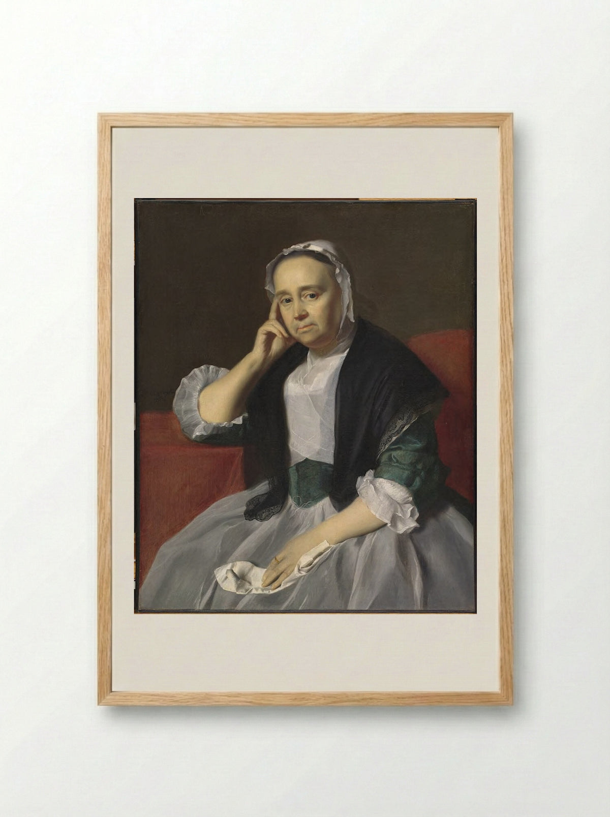 Margaret Gibbs Appleton (Mrs. Nathaniel Appleton) - John Singleton Copley - Framed Print Wood