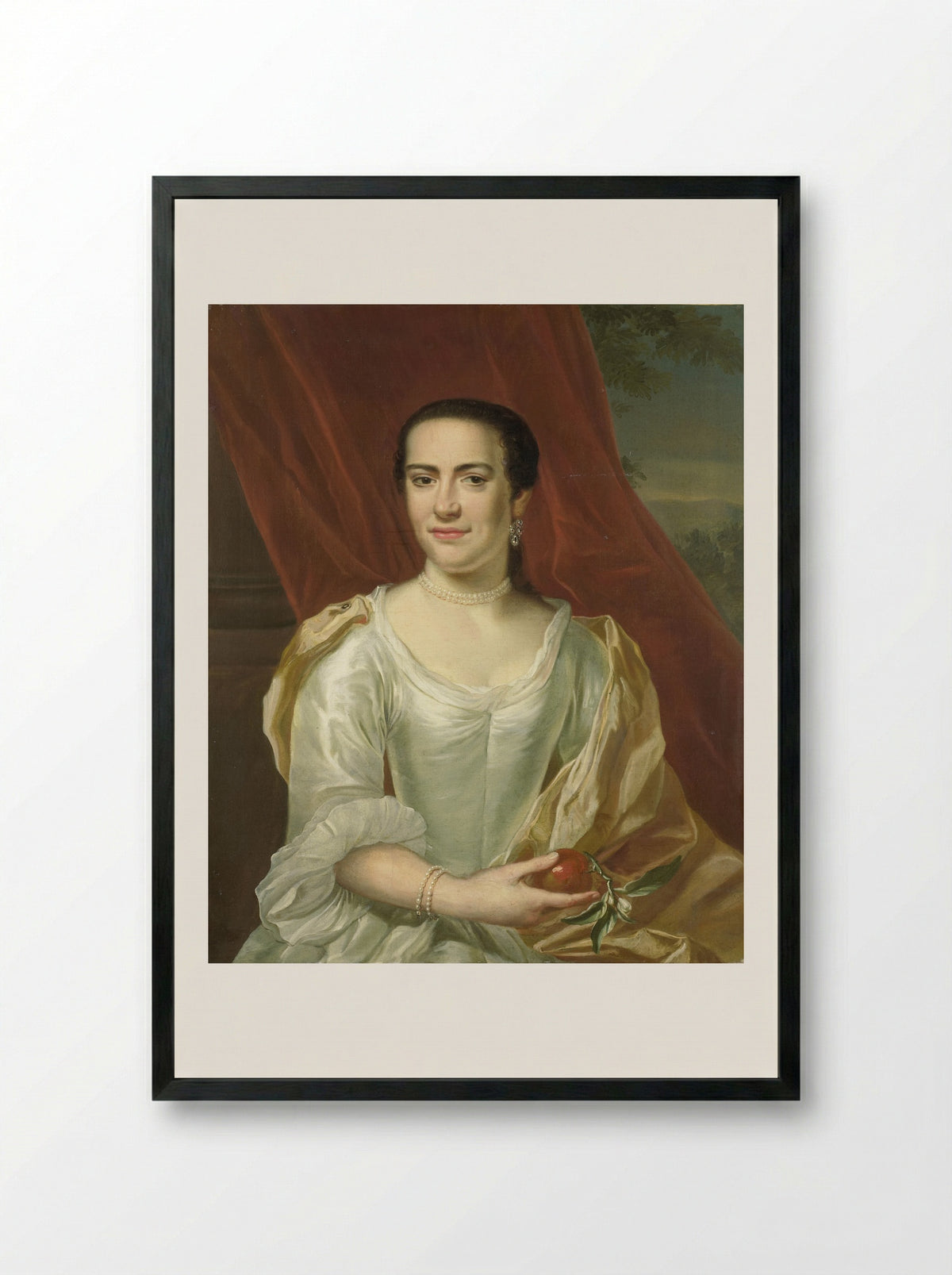 Margaretha Leuveling (1738-1783) - Herman Frederik van Hengel - Framed Print Black