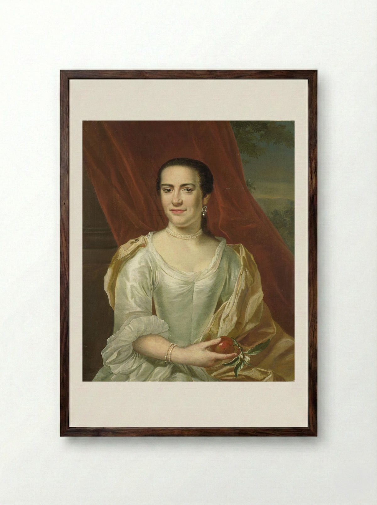 Margaretha Leuveling (1738-1783) - Herman Frederik van Hengel - Framed Print Dark Wood
