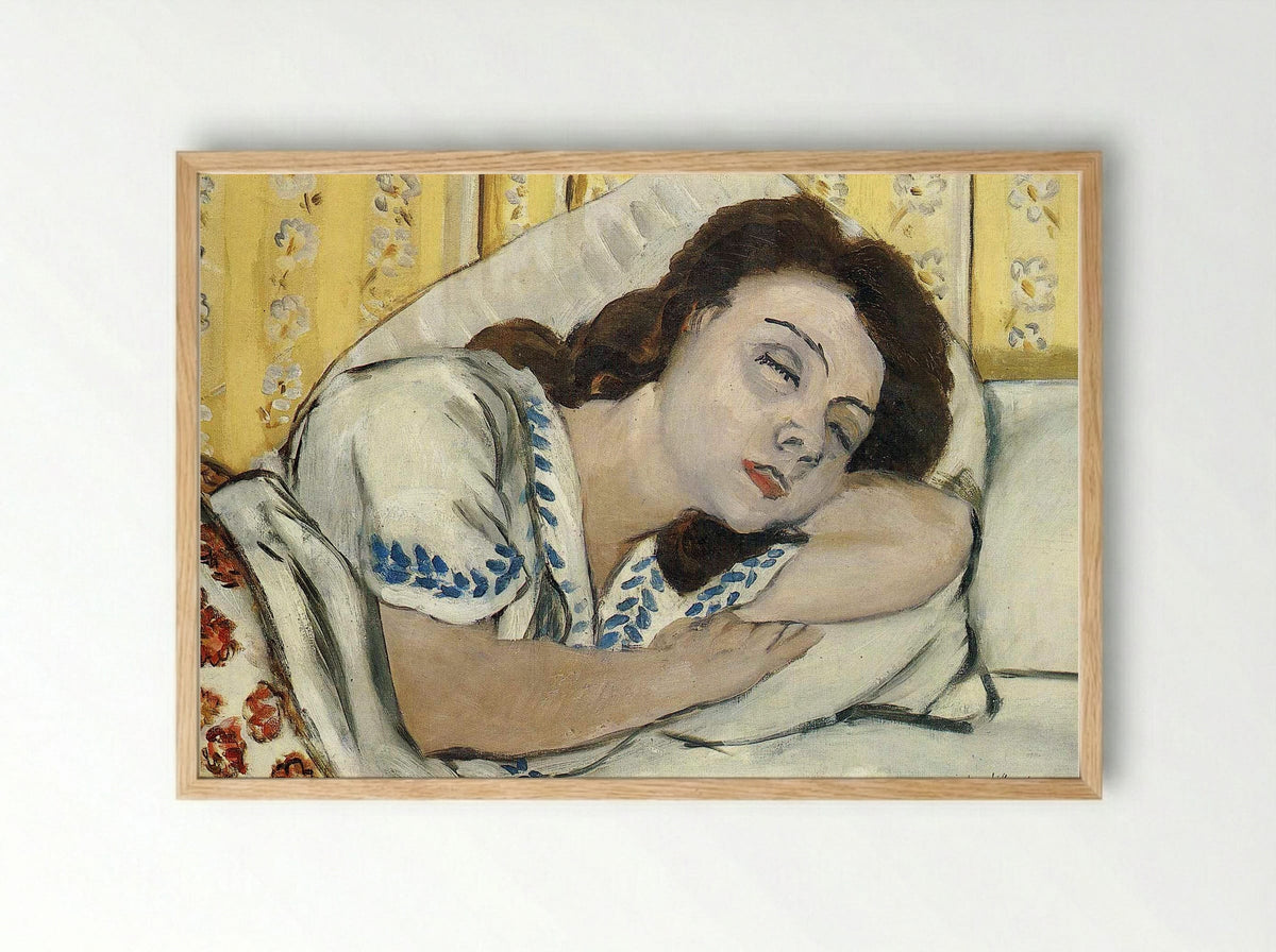 Marguerite Sleeping - Henri Matisse - Framed Print Wood