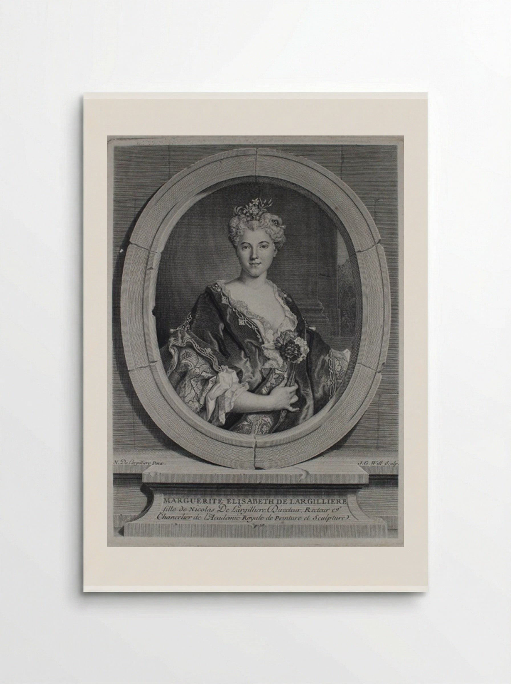 Marguerite Élisabeth de Largillière - Johann Georg Wille - Poster