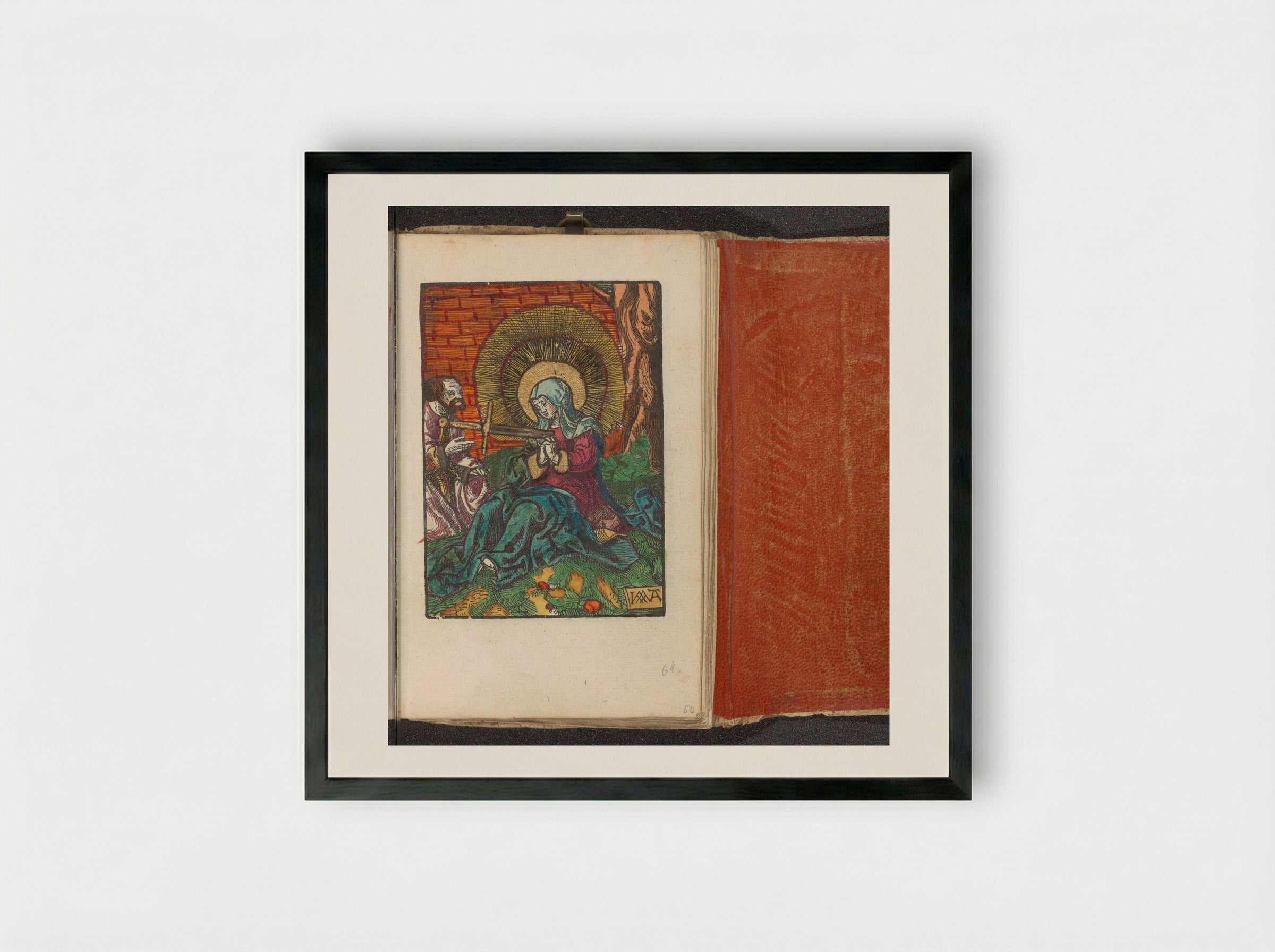 Maria als Mater Dolorosa - Doen Pietersz. - Framed Print Black