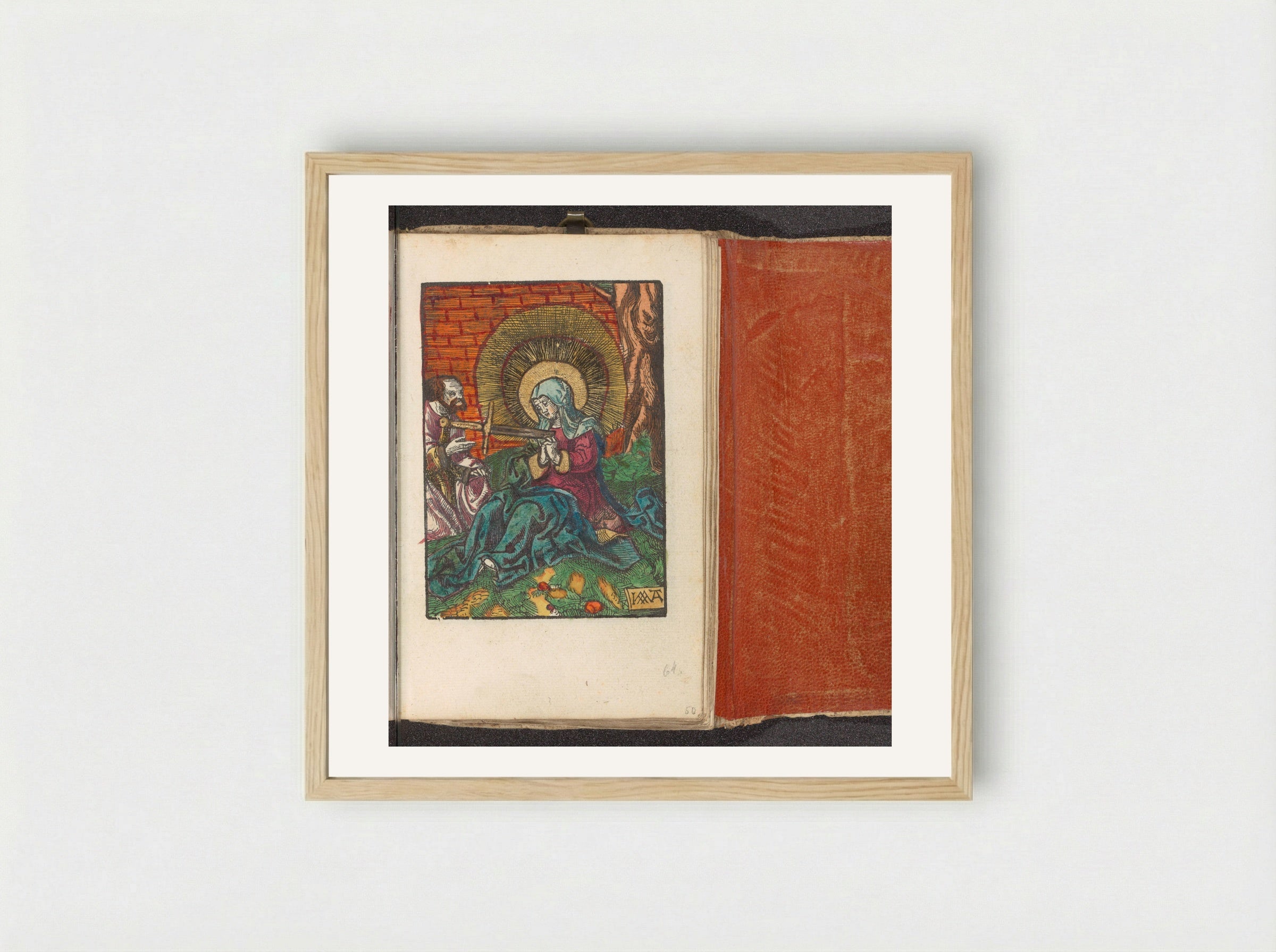 Maria als Mater Dolorosa - Doen Pietersz. - Framed Print Wood