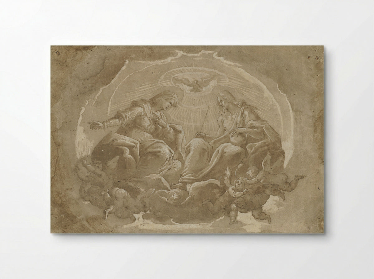 Maria als middelares en Christus als Heer der Wereld - Pier Francesco Morazzone - Poster