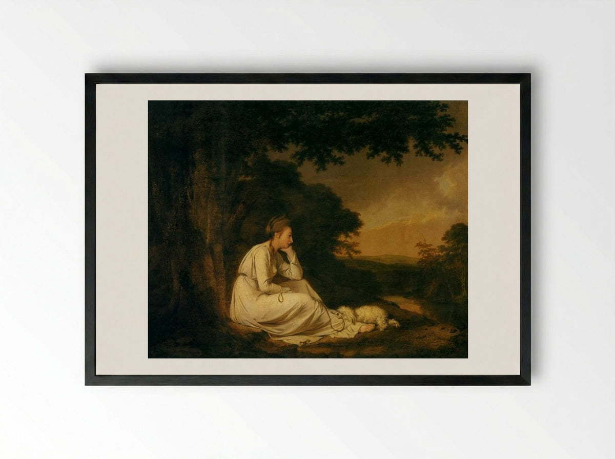 Maria, from A Sentimental Journey - Joseph Wright of Derby - Framed Print Black