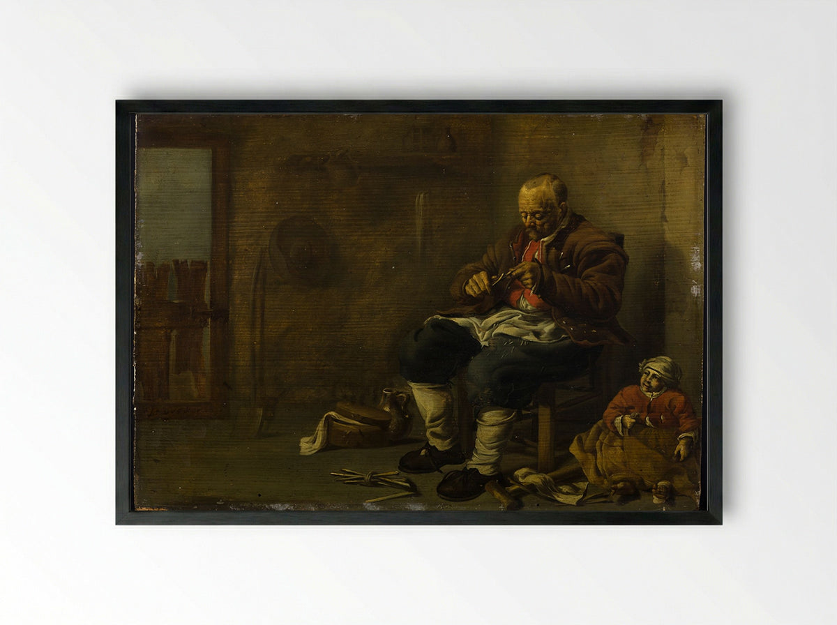 Maria met Kind - Jacob Duck - Framed Print Black
