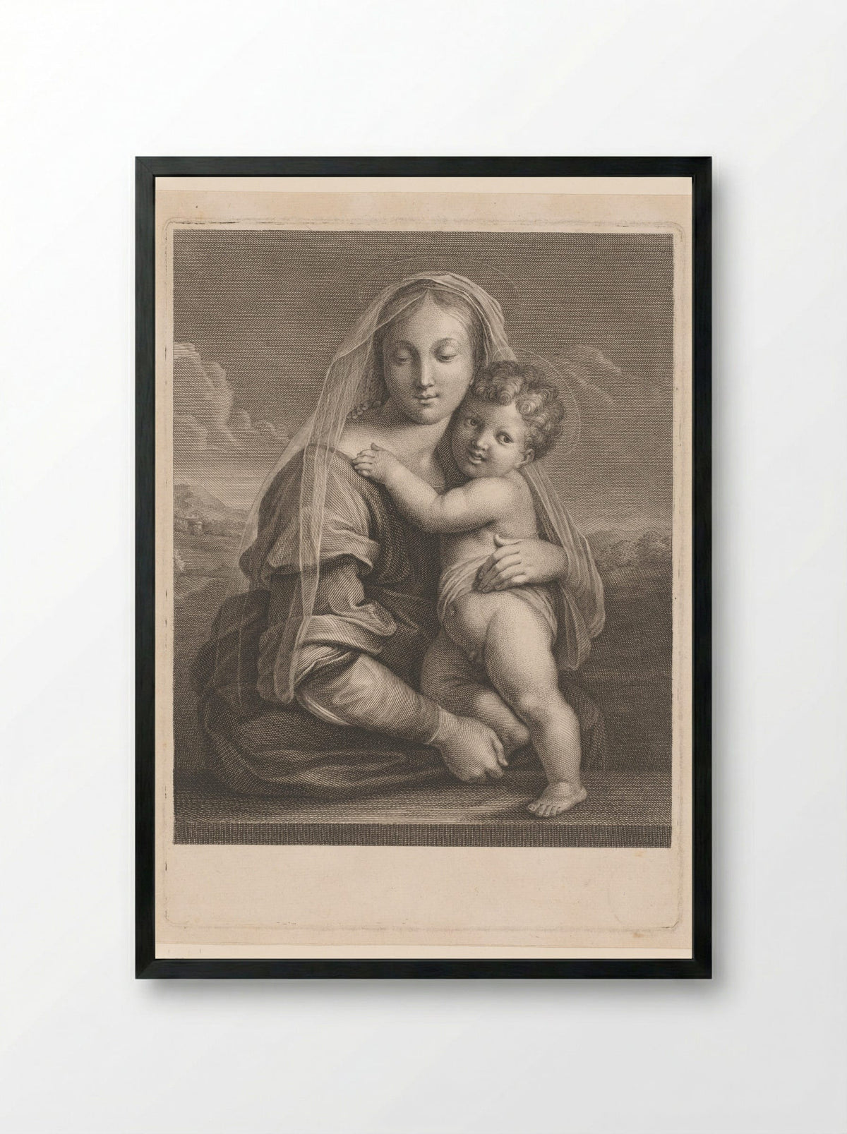 Maria met Kind - Imprimerie Royale - Framed Print Black