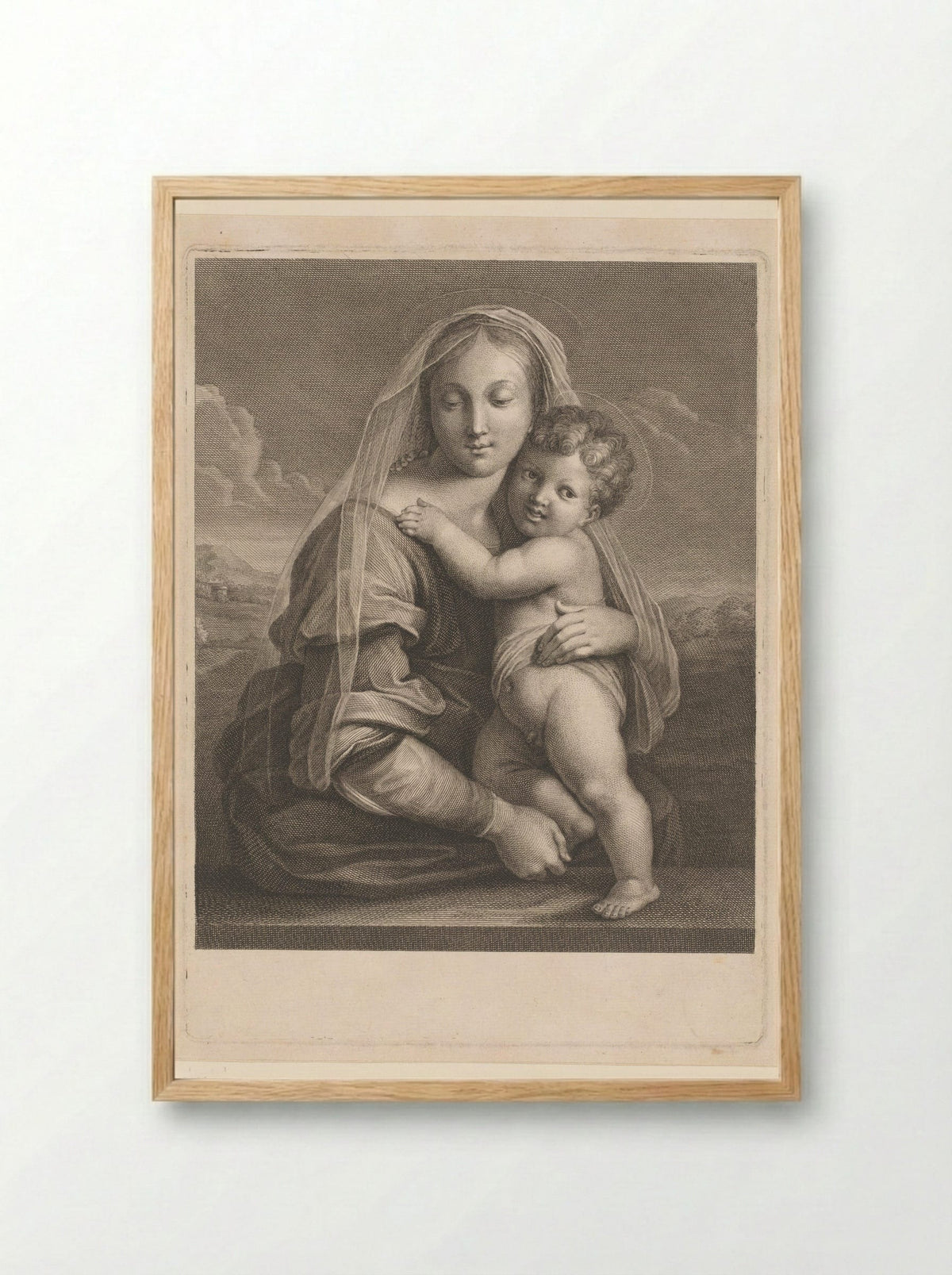 Maria met Kind - Imprimerie Royale - Framed Print Wood