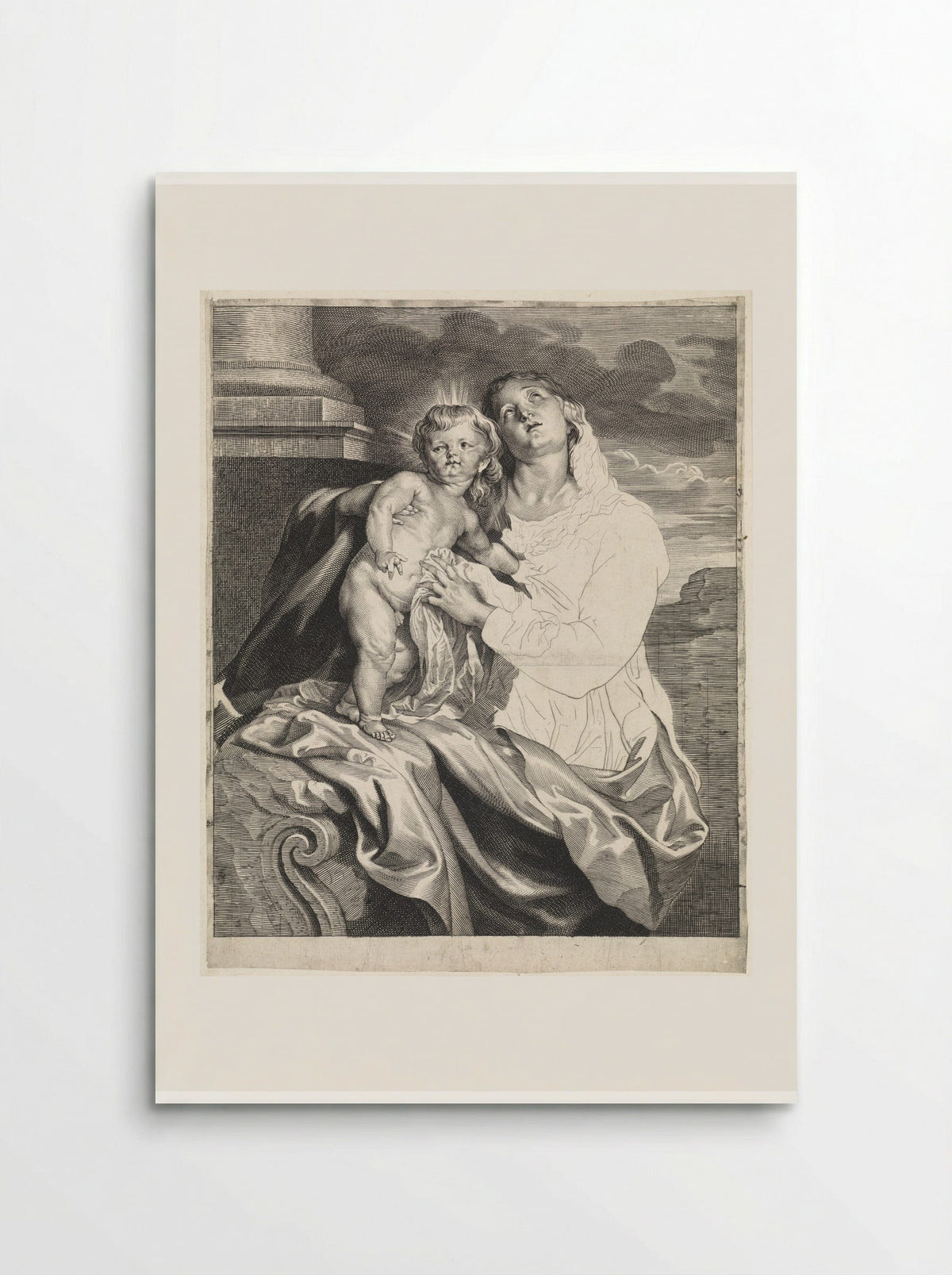 Maria met het Christuskind - Paulus Pontius - Poster