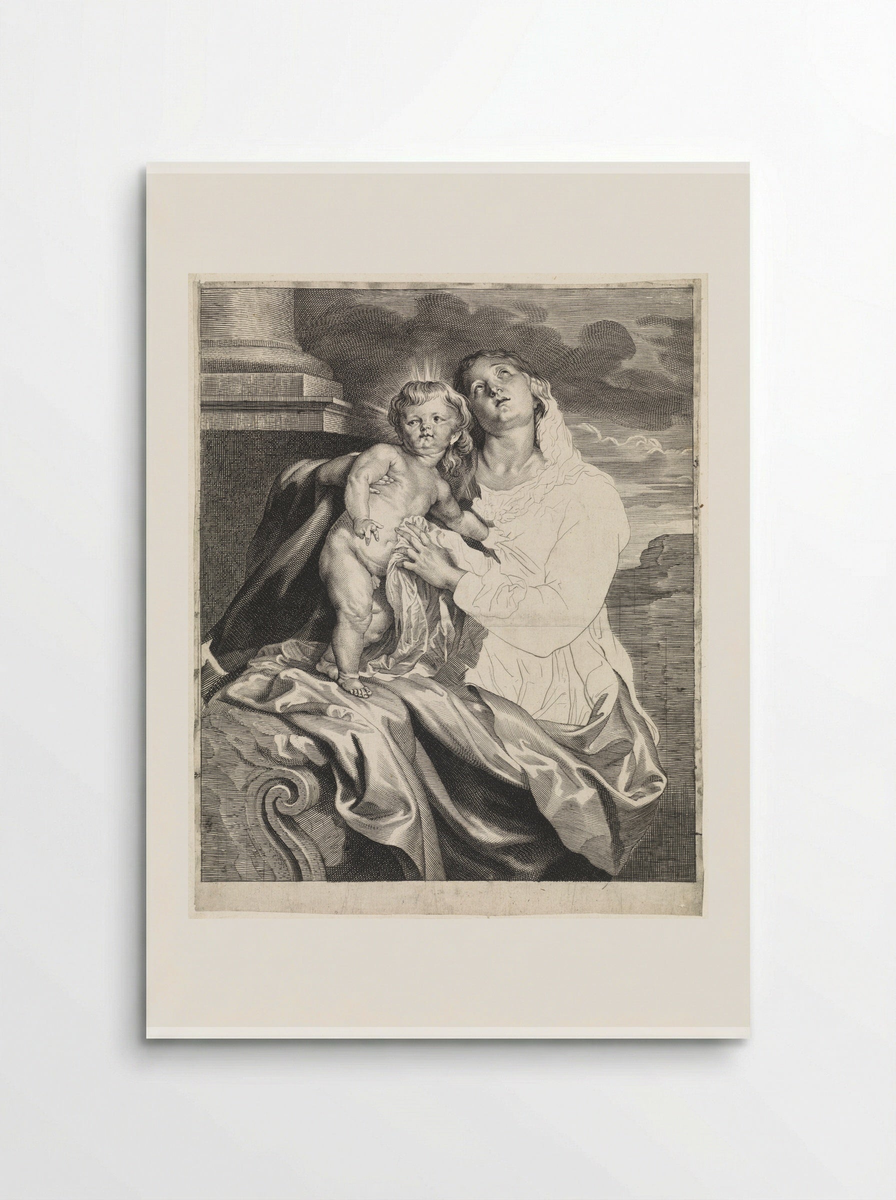 Maria met het Christuskind - Paulus Pontius - Poster