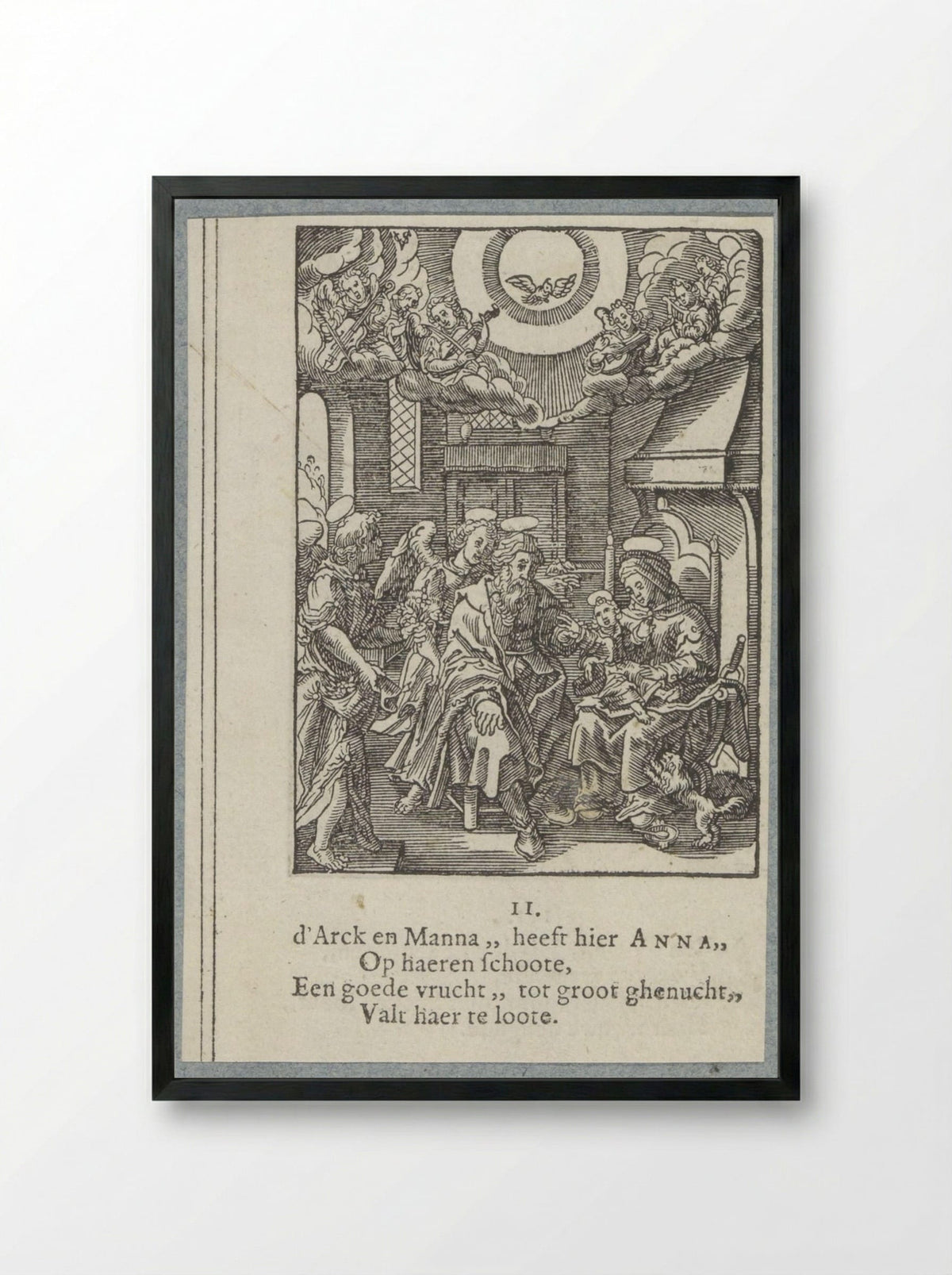 Maria op schoot bij haar moeder Anna - Pieter Jacobsz. Paets - Framed Print Black