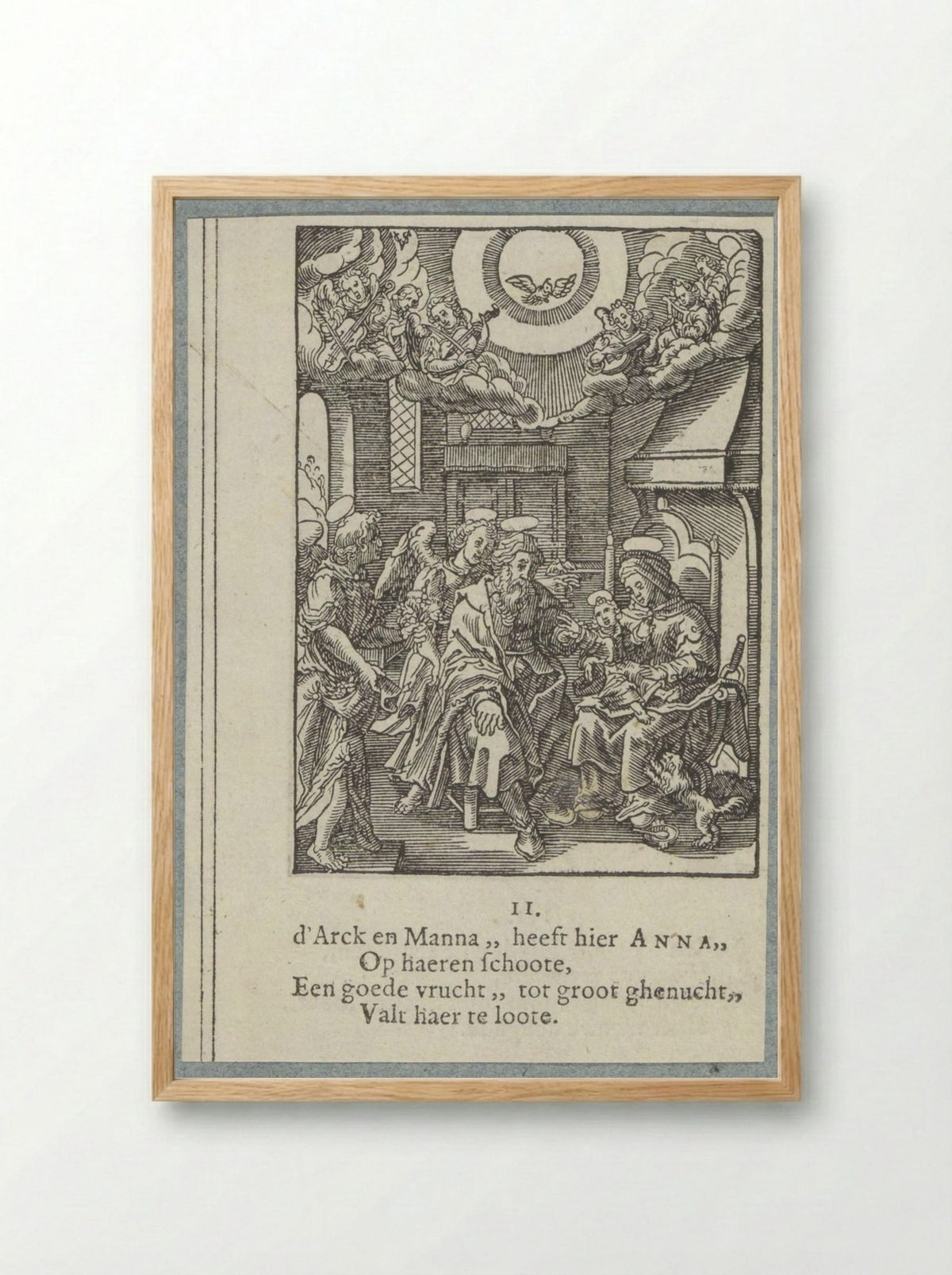 Maria op schoot bij haar moeder Anna - Pieter Jacobsz. Paets - Framed Print Wood