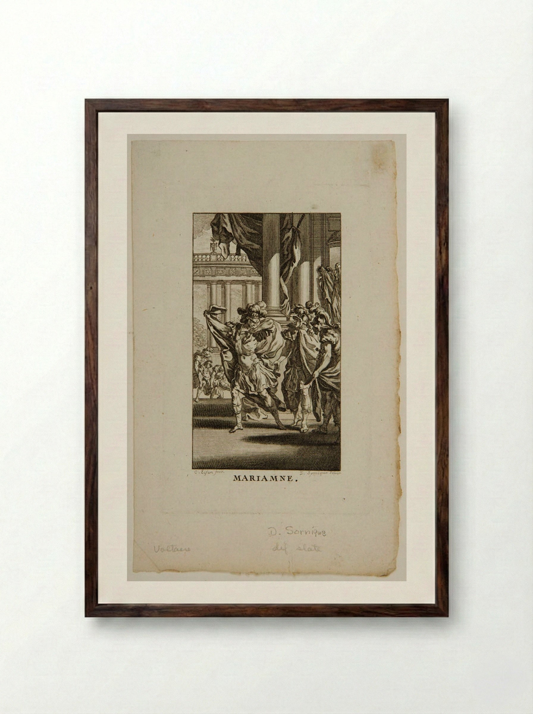 Mariamne - Dominique Sornique - Framed Print Dark Wood
