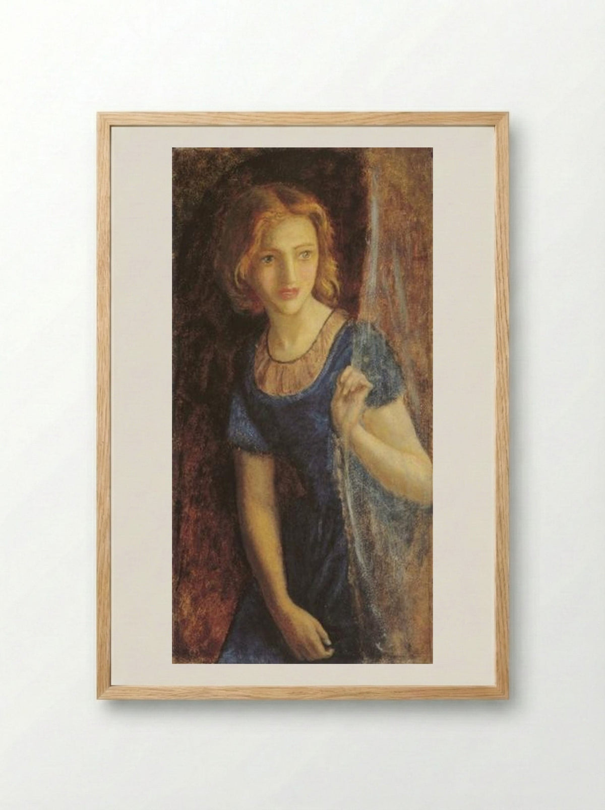 Mariana at the Window - Arthur Hughes - Framed Print Wood