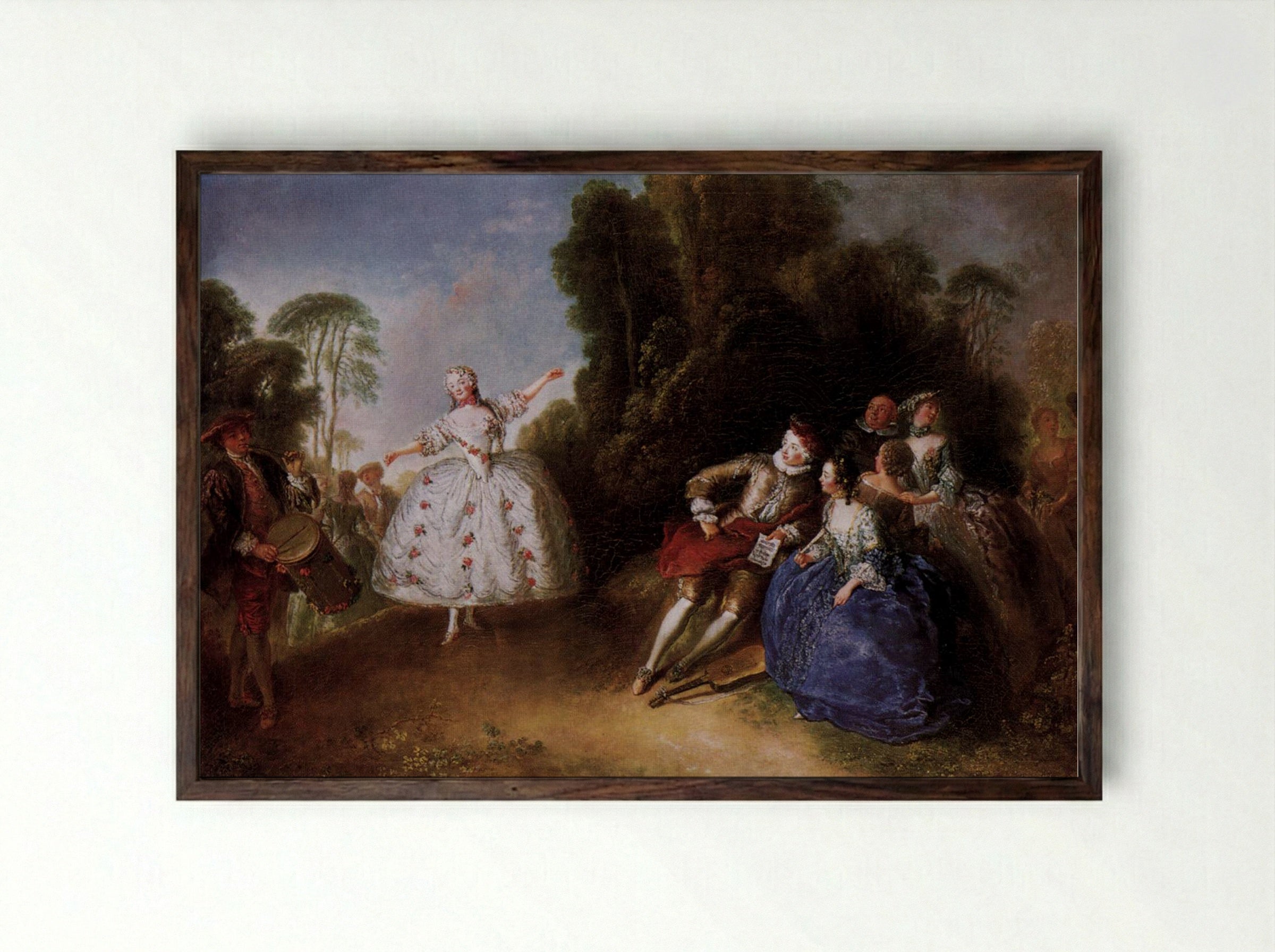 Marianne Cochois - Antoine Pesne - Framed Print Dark Wood