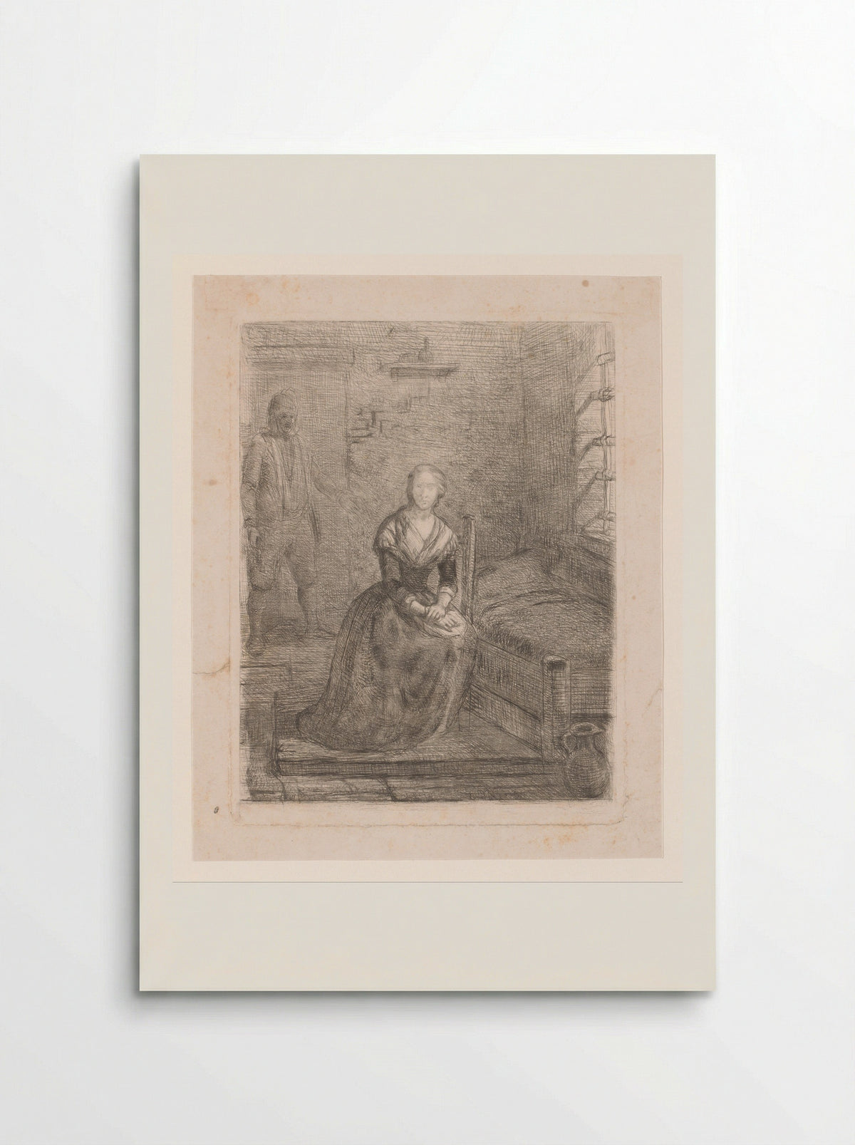 Marie Antoinette in the Temple Prison - Charles Augustin Wauters - Poster