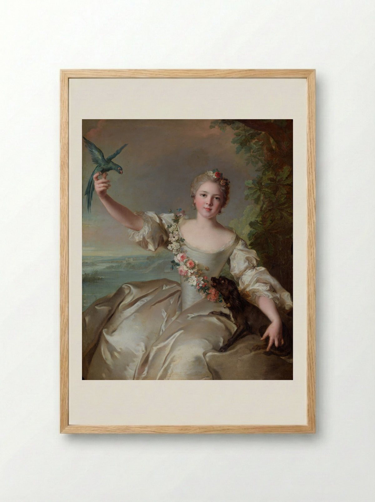 Marie Françoise de La Cropte de St. Abre, Marquise d'Argence - Jean-Marc Nattier - Framed Print Wood