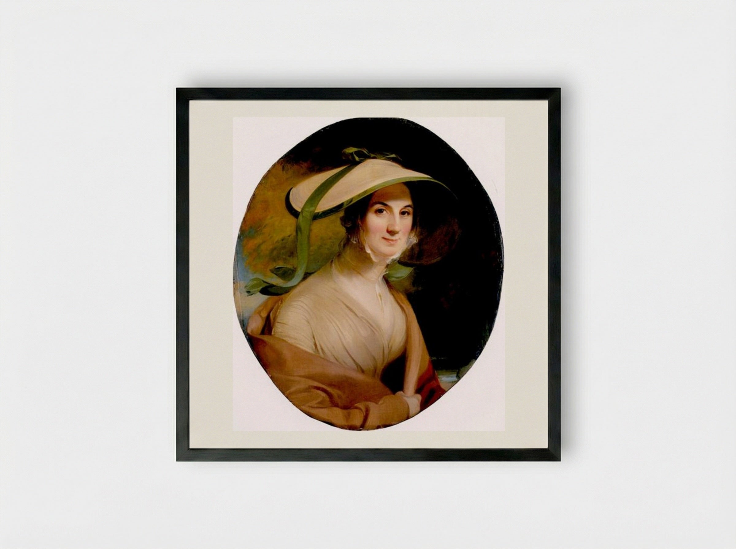 Marie Oldmixon, Mrs. George Lingen - Thomas Sully - Framed Print Black
