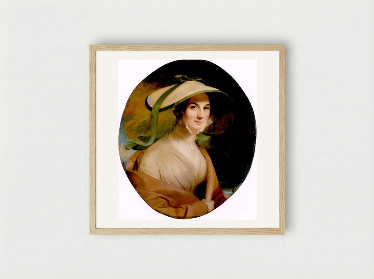 Marie Oldmixon, Mrs. George Lingen - Thomas Sully - Framed Print Wood