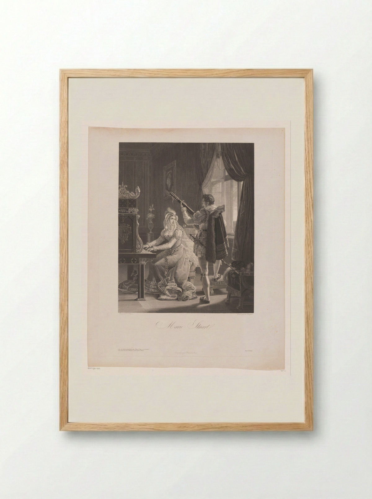 Marie Stuart - Jean Louis Charles Pauquet - Framed Print Wood