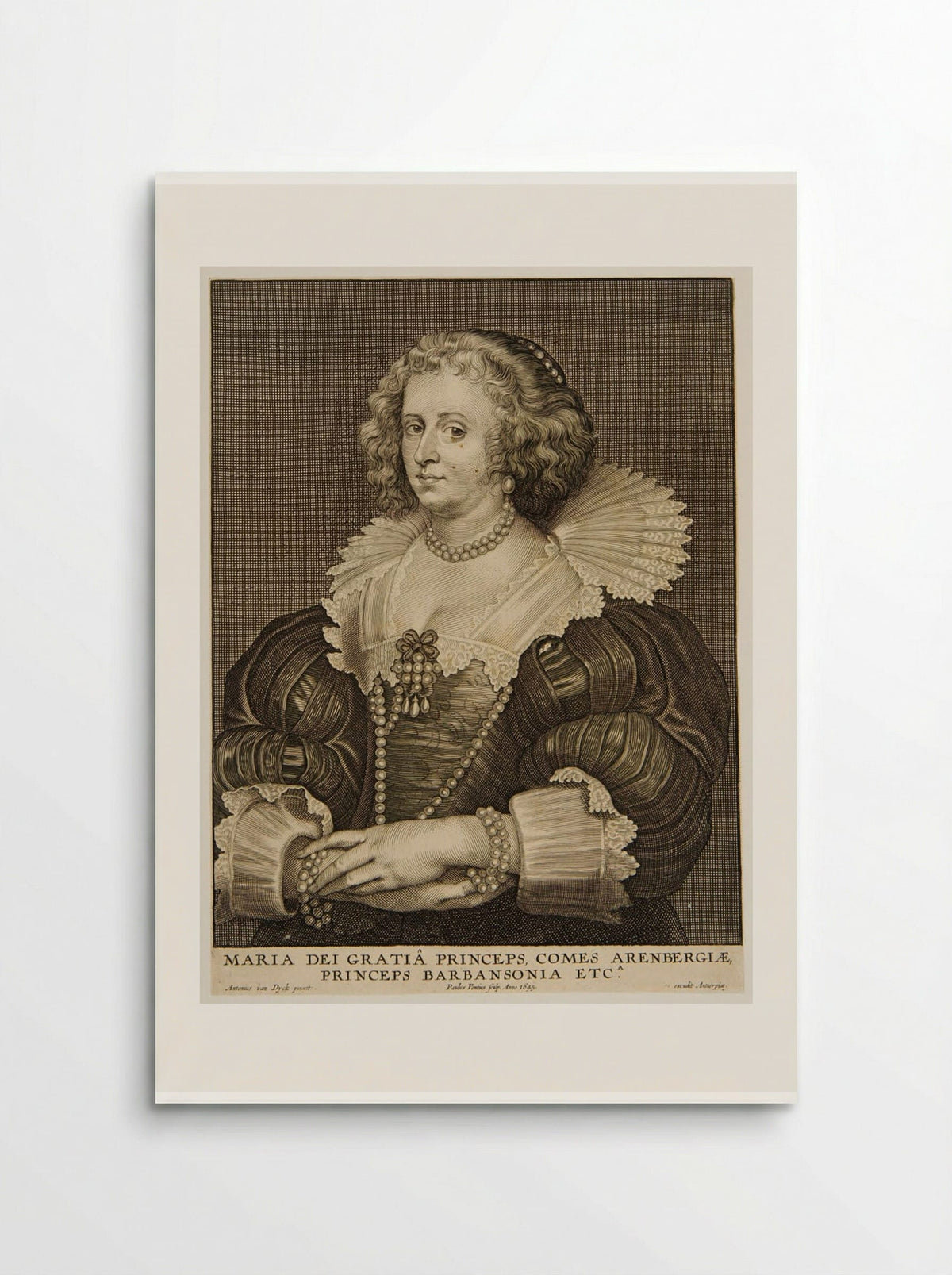 Marie de Barbançon, Wife of Albert, Duc d'Arenberg - Paulus Pontius - Poster