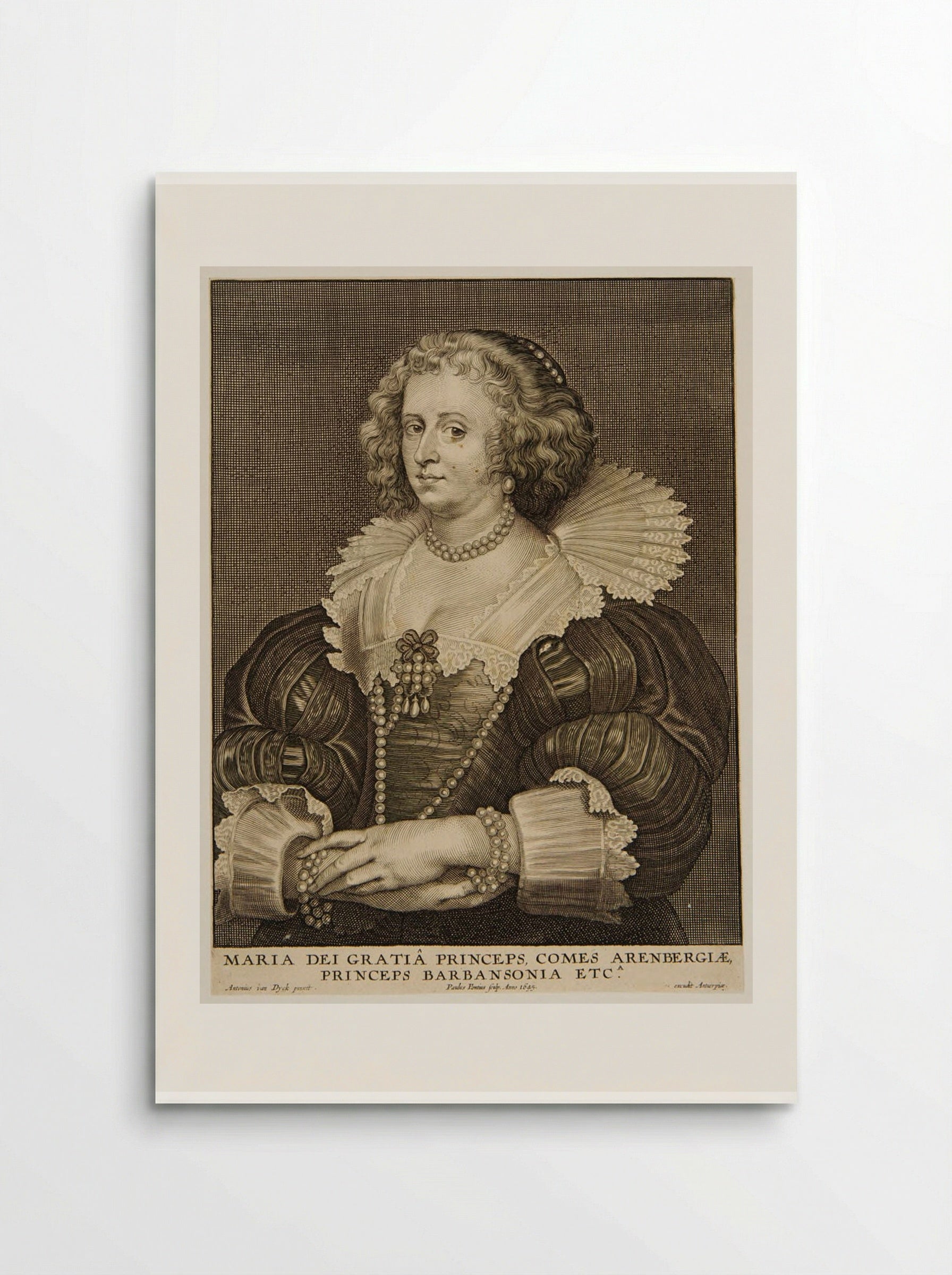 Marie de Barbançon, Wife of Albert, Duc d'Arenberg - Paulus Pontius - Poster