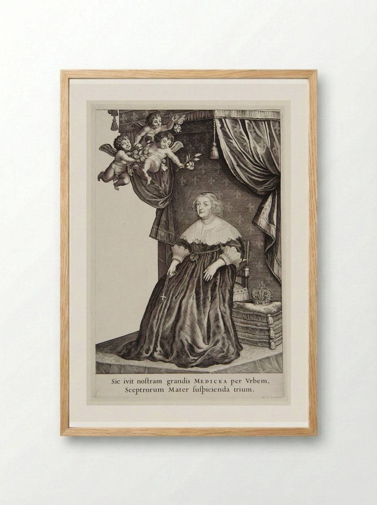 Marie de' Medici - Salomon Savery - Framed Print Wood