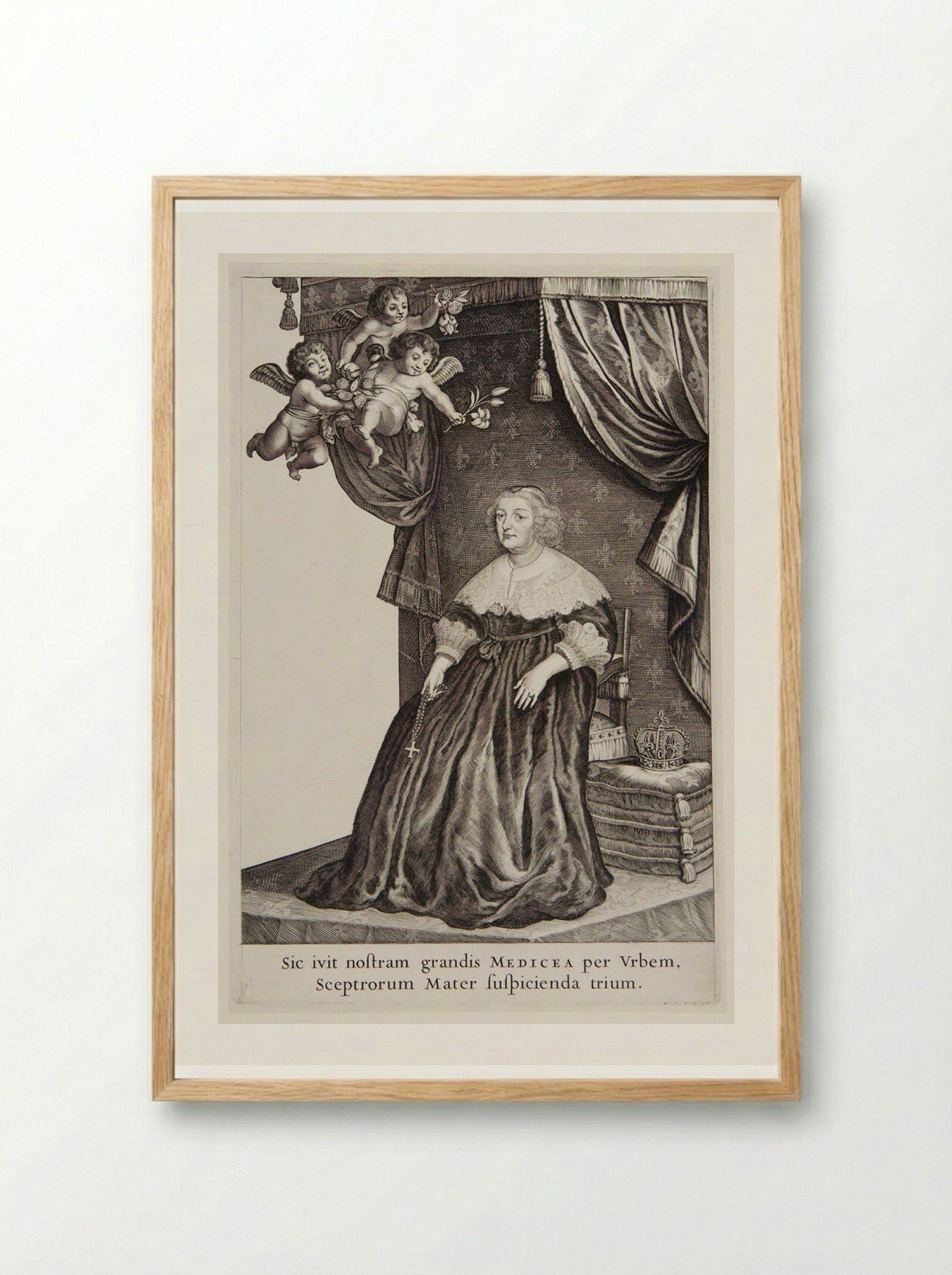 Marie de' Medici - Salomon Savery - Framed Print Wood