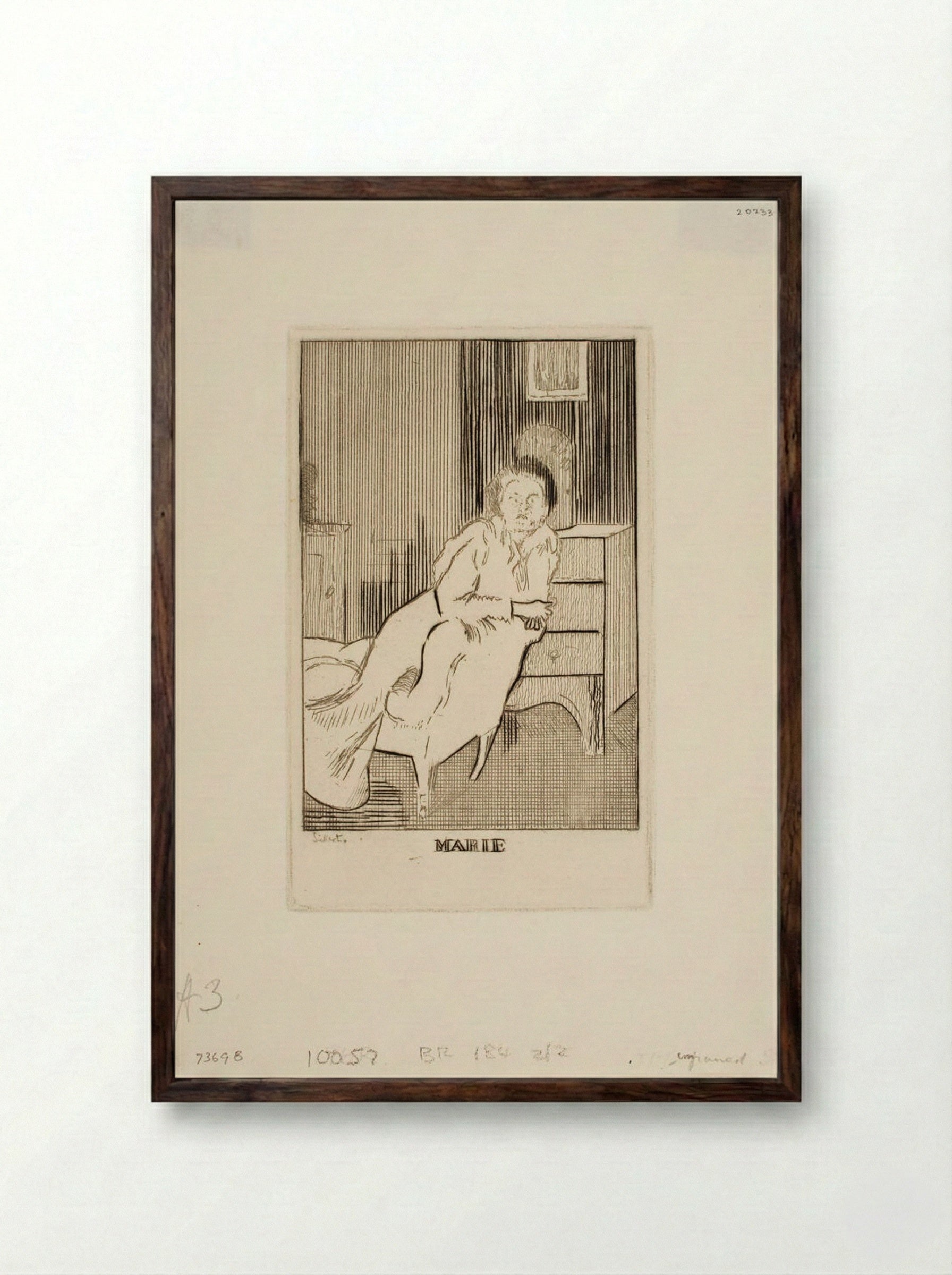 Marie - Walter Sickert - Framed Print Dark Wood