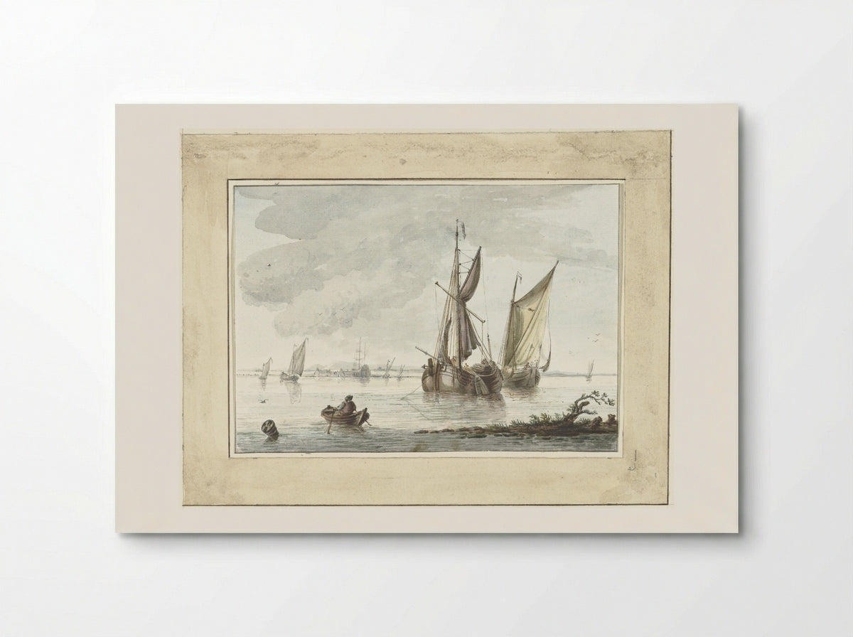 Marine (Seascape with Sailing Vessels) - Pieter van Loo - Poster