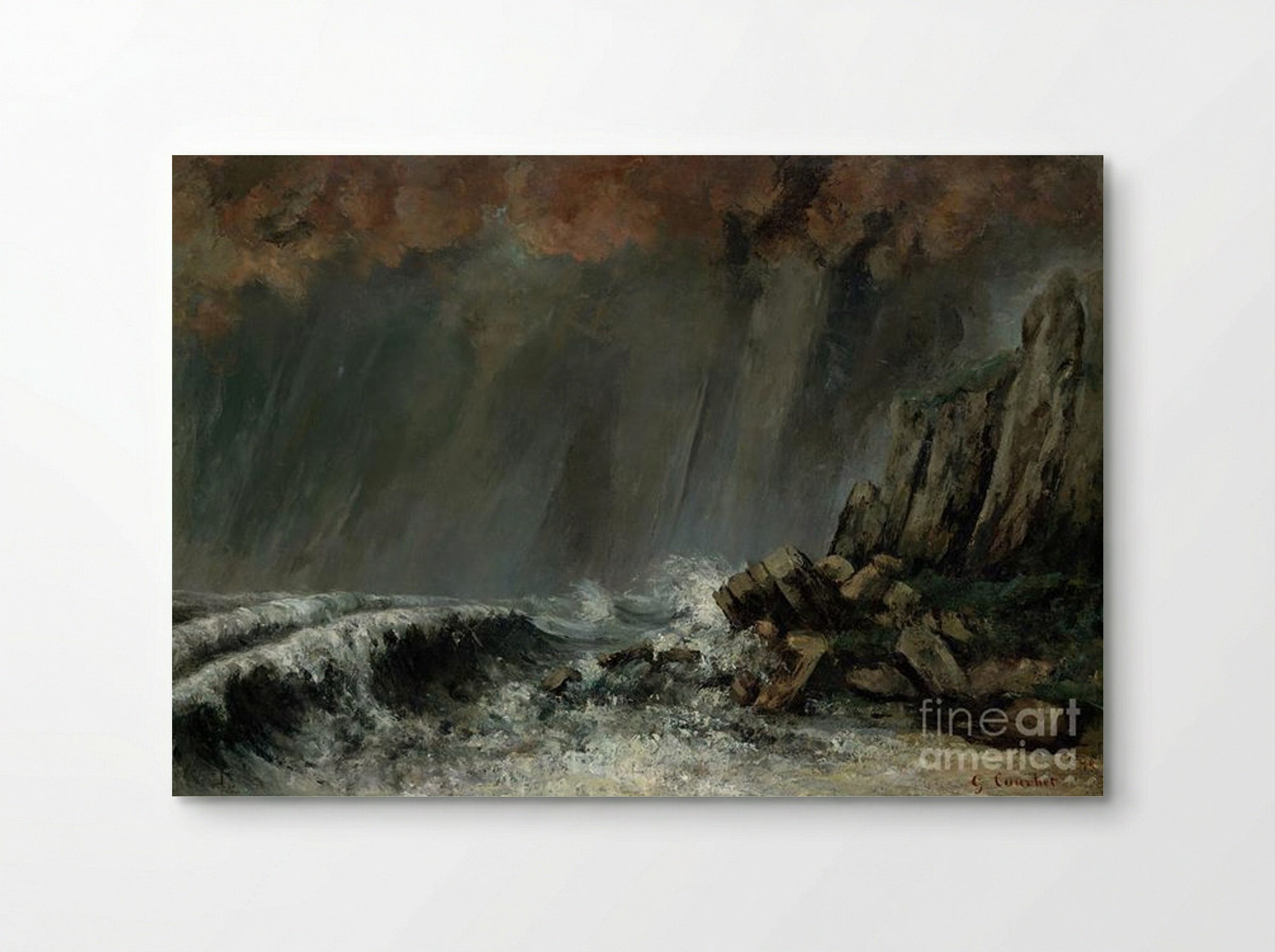 Marine: The Waterspout - Gustave Courbet - Poster