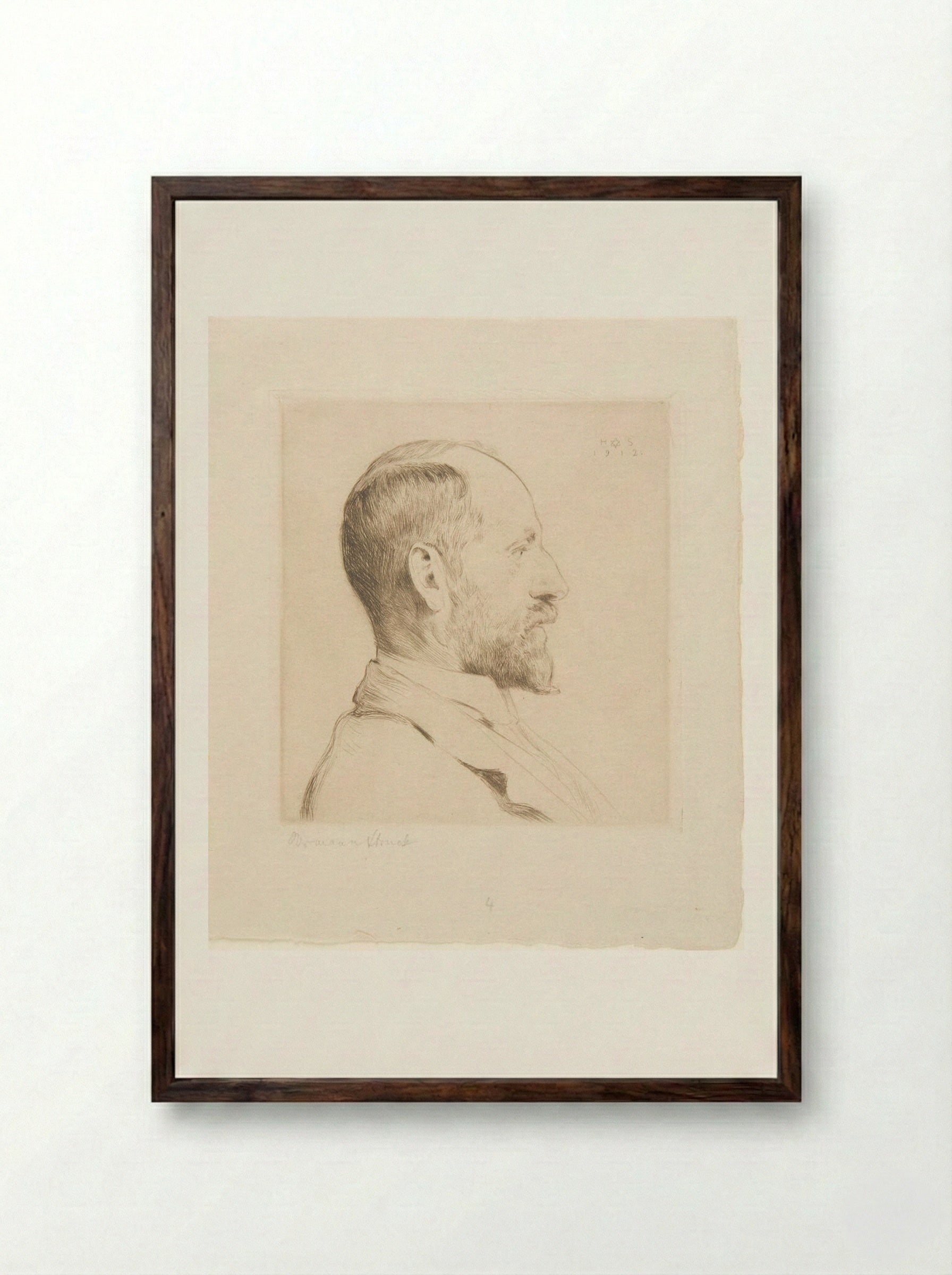 Marius Bauer - Hermann Struck - Framed Print Dark Wood