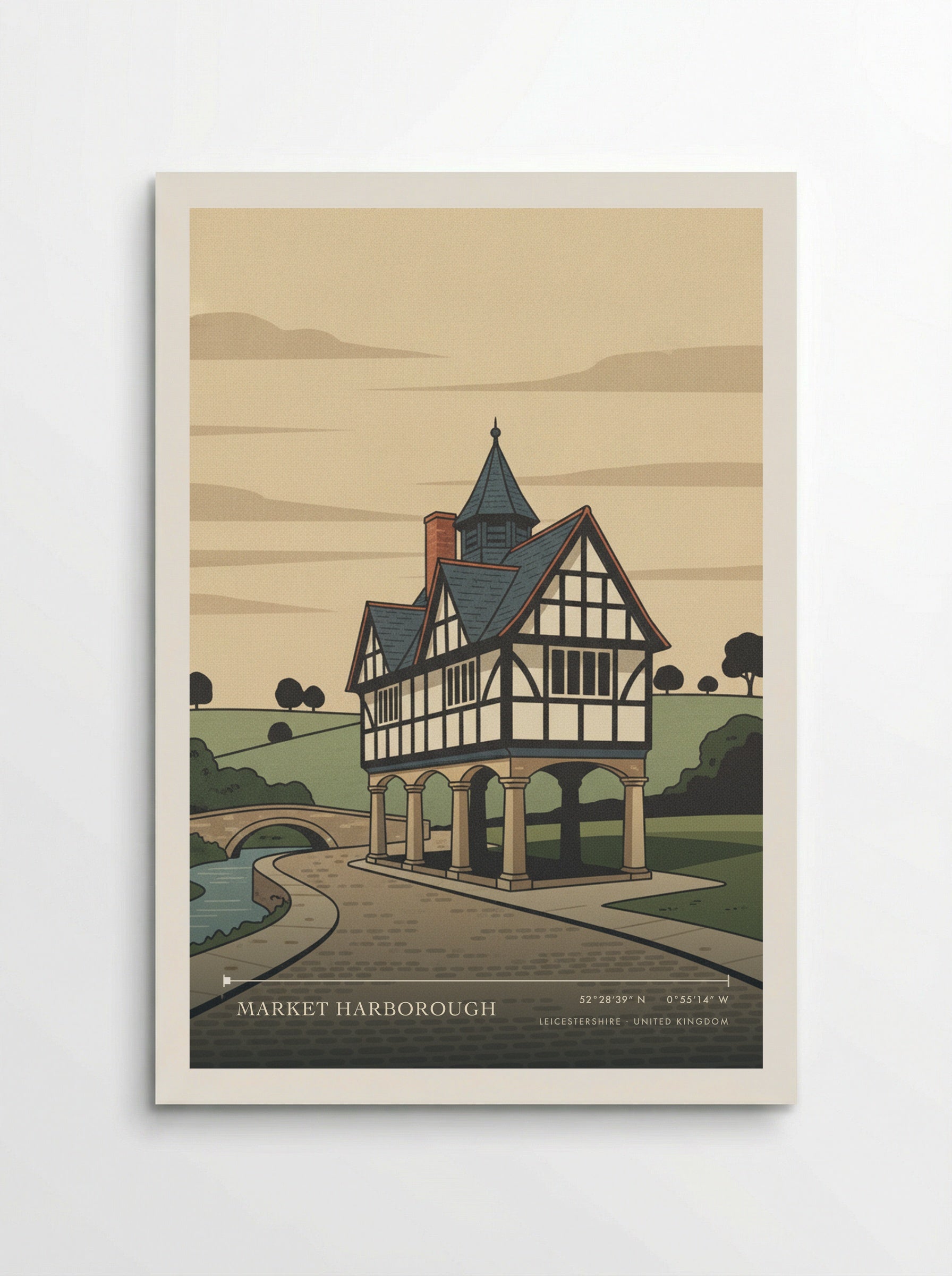 Market Harborough Leicestershire United Kingdom Travel Poster - Poster